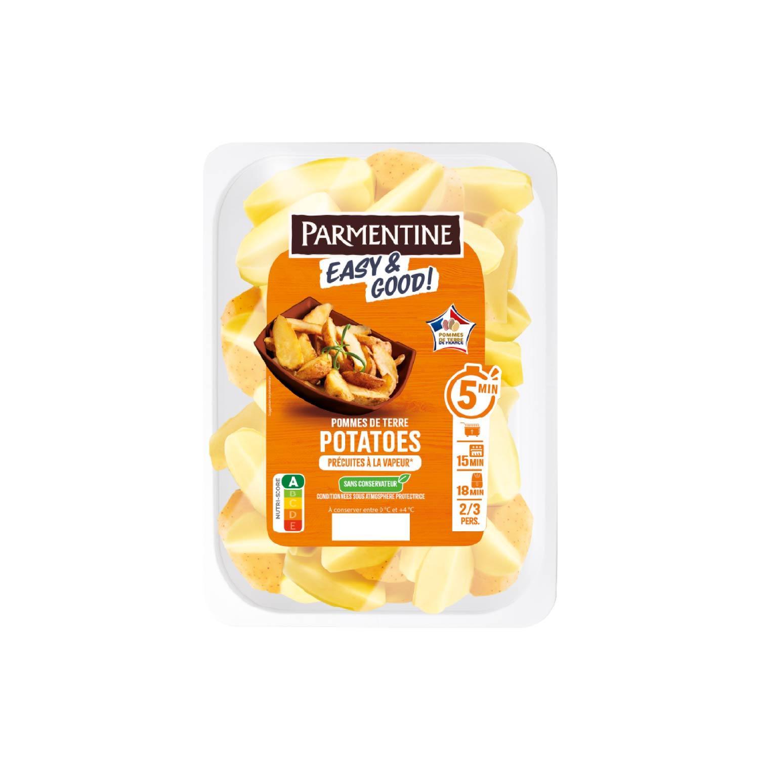 PARMENTINE EASY & GOOD Pommes de terre potatoes précuites à la vapeur 600g
