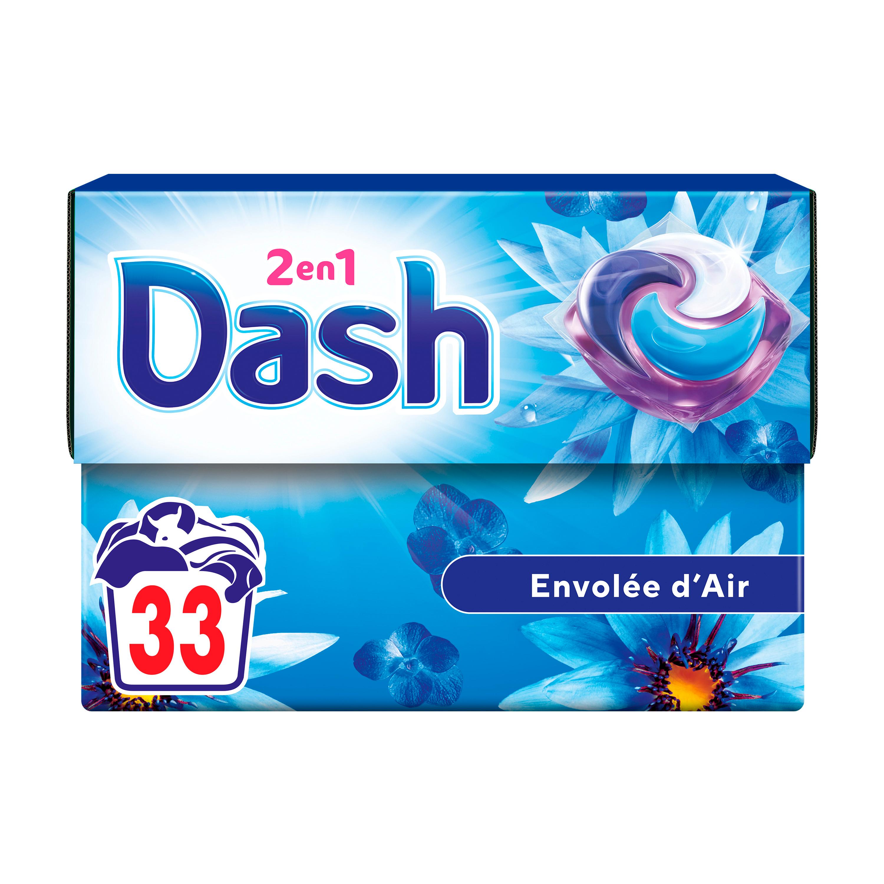 DASH All-in-1 Pods Lessive capsules envolée d'air 33 lavages 33 doses
