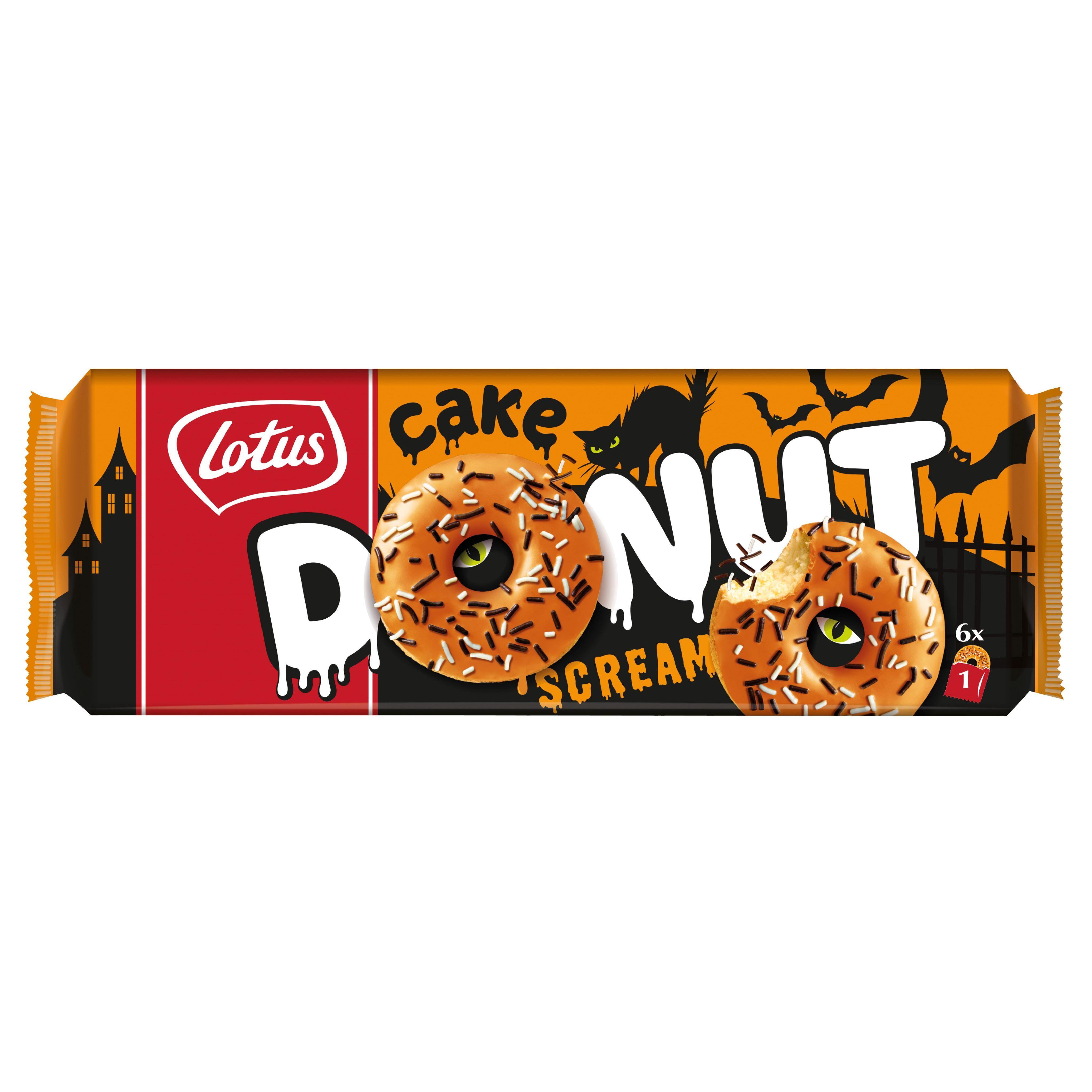 LOTUS Cake Donut gâteaux moelleux halloween avec glaçage 6 gâteaux 204g