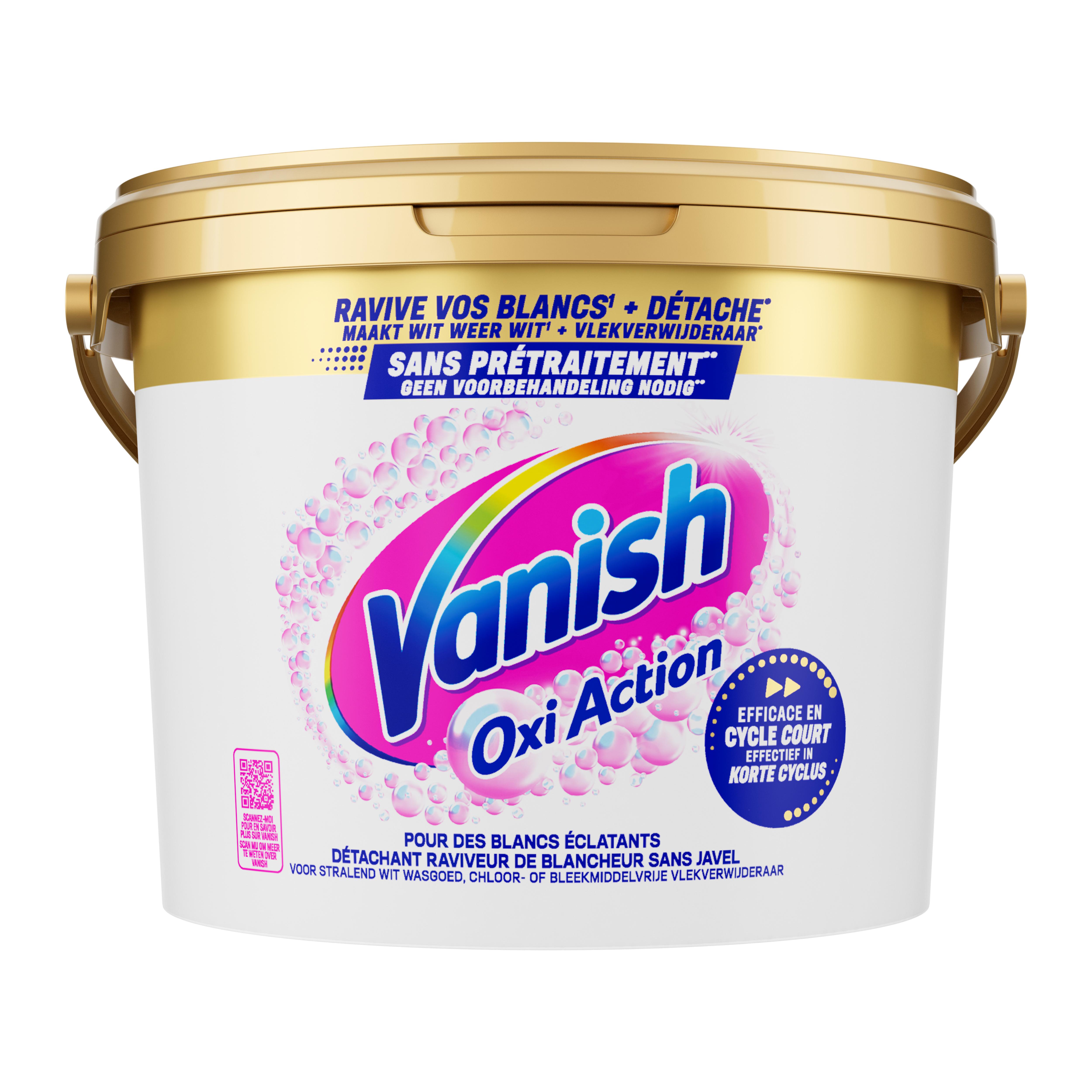 VANISH Oxi Action Détachant poudre pour textiles blancs 50 lavages 2.7kg