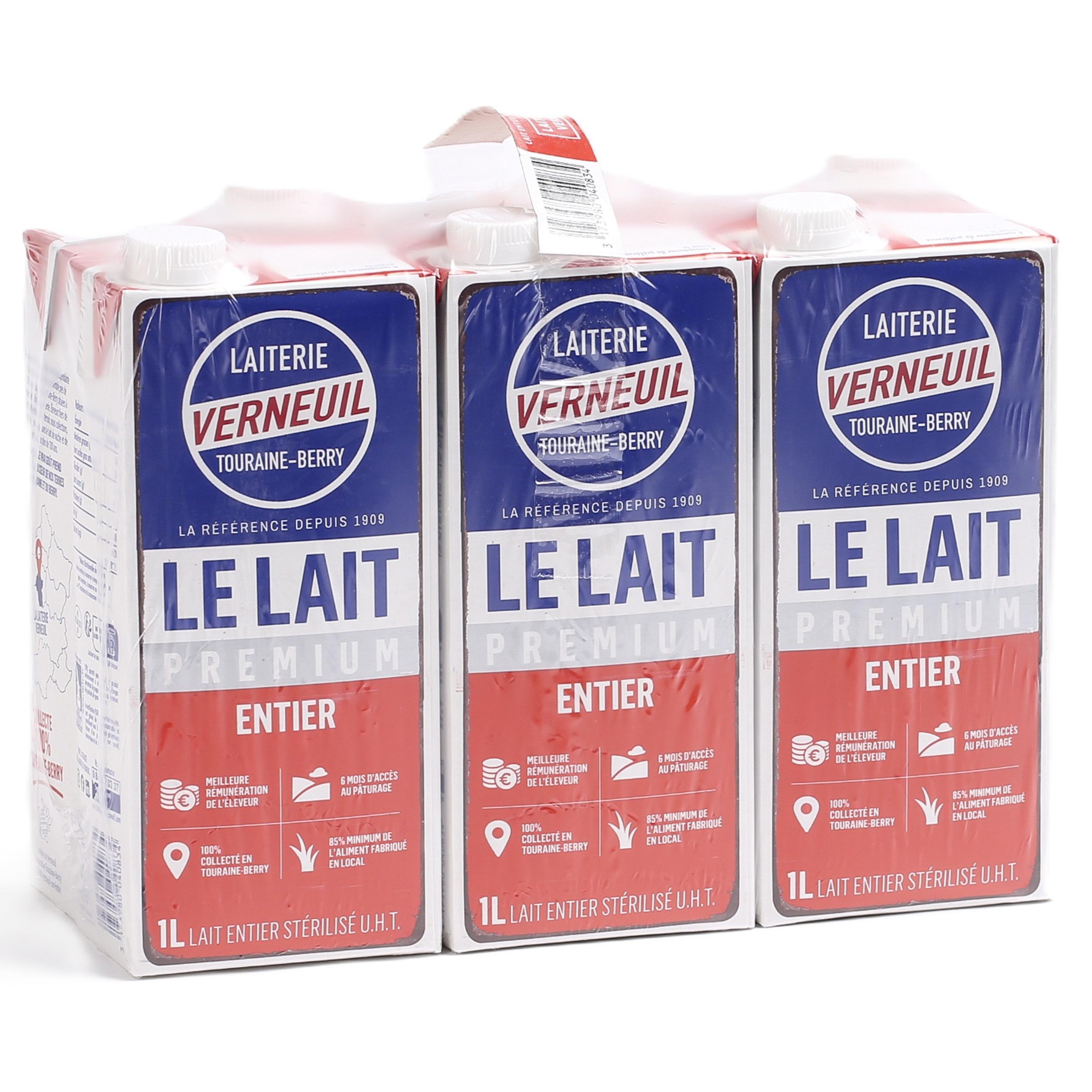 VERNEUIL Lait entier UHT 6x1l
