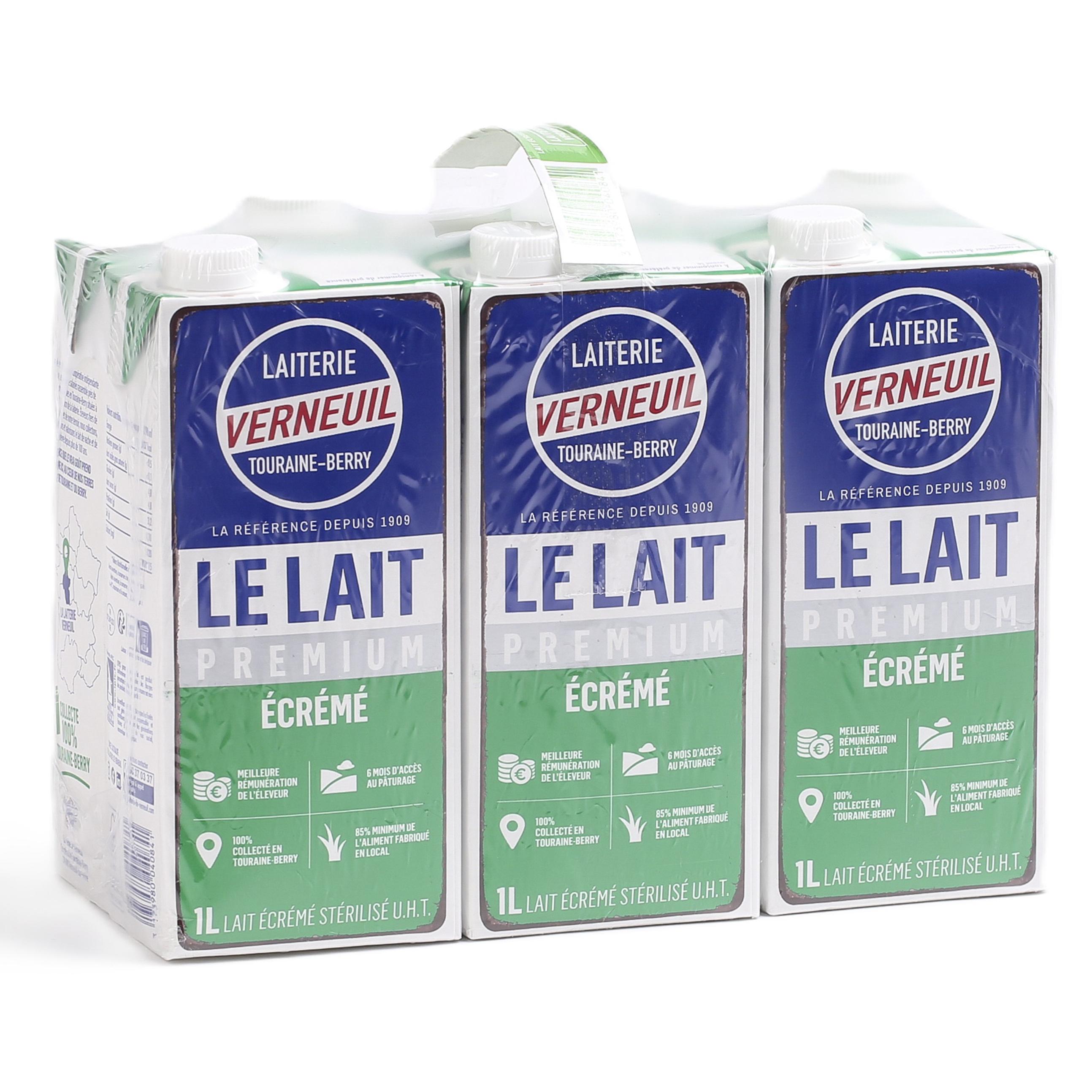 VERNEUIL Lait écrémé UHT 6x1l