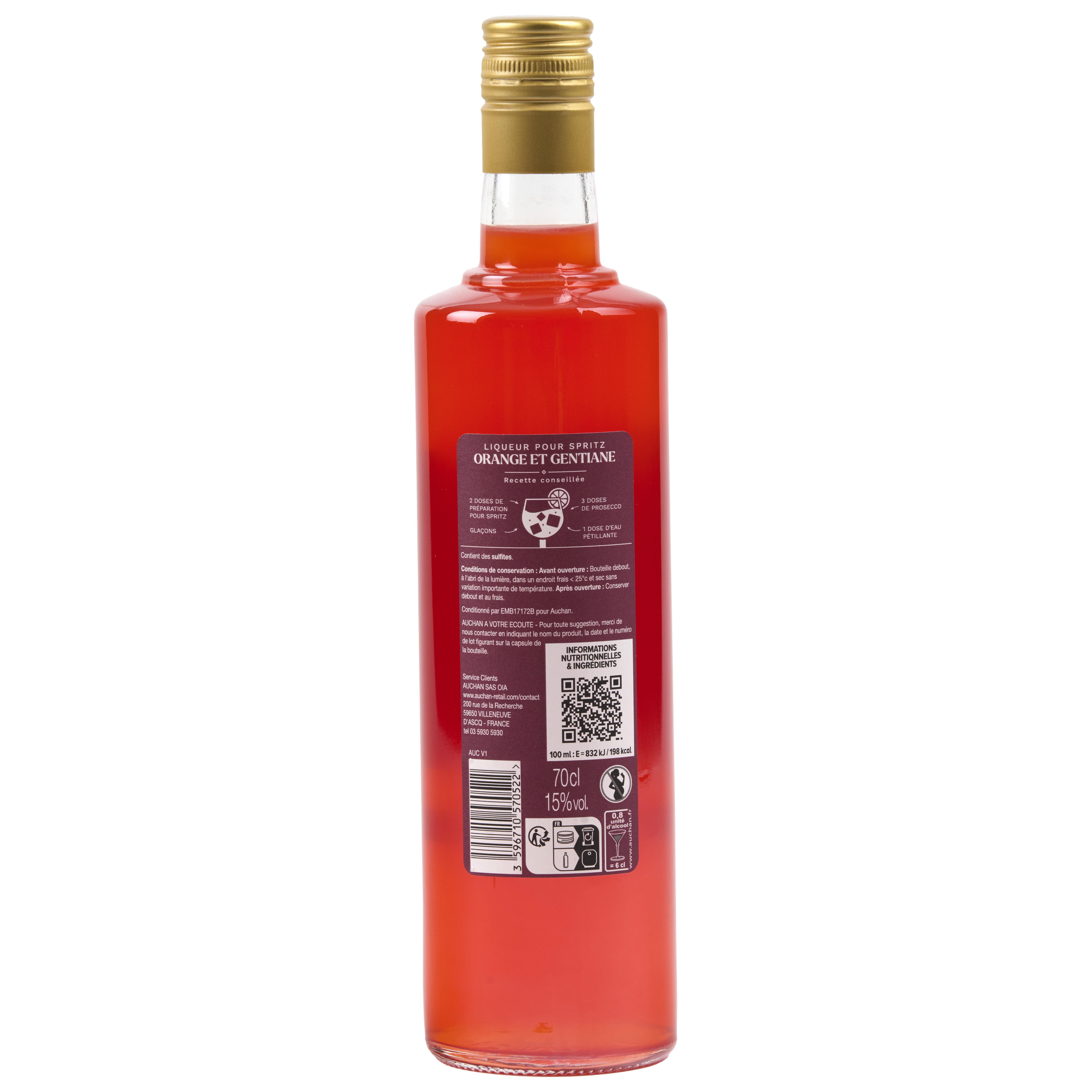 Voir la diapositive 2 : COCKTAIL COLLECTION Liqueur pour spritz orange et gentiane 15% 70cl