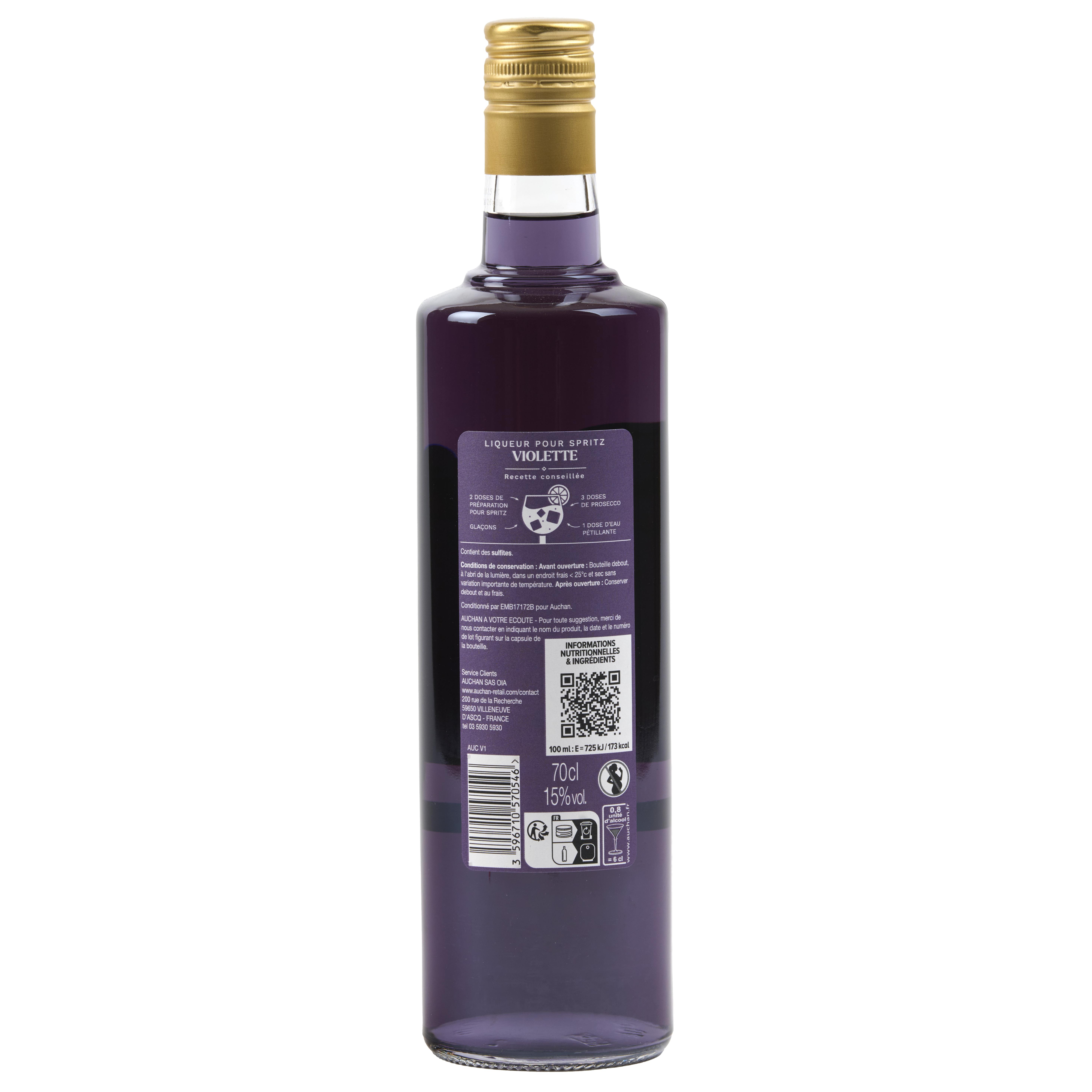 Voir la diapositive 2 : COCKTAIL COLLECTION Liqueur pour spritz violette 15% 70cl