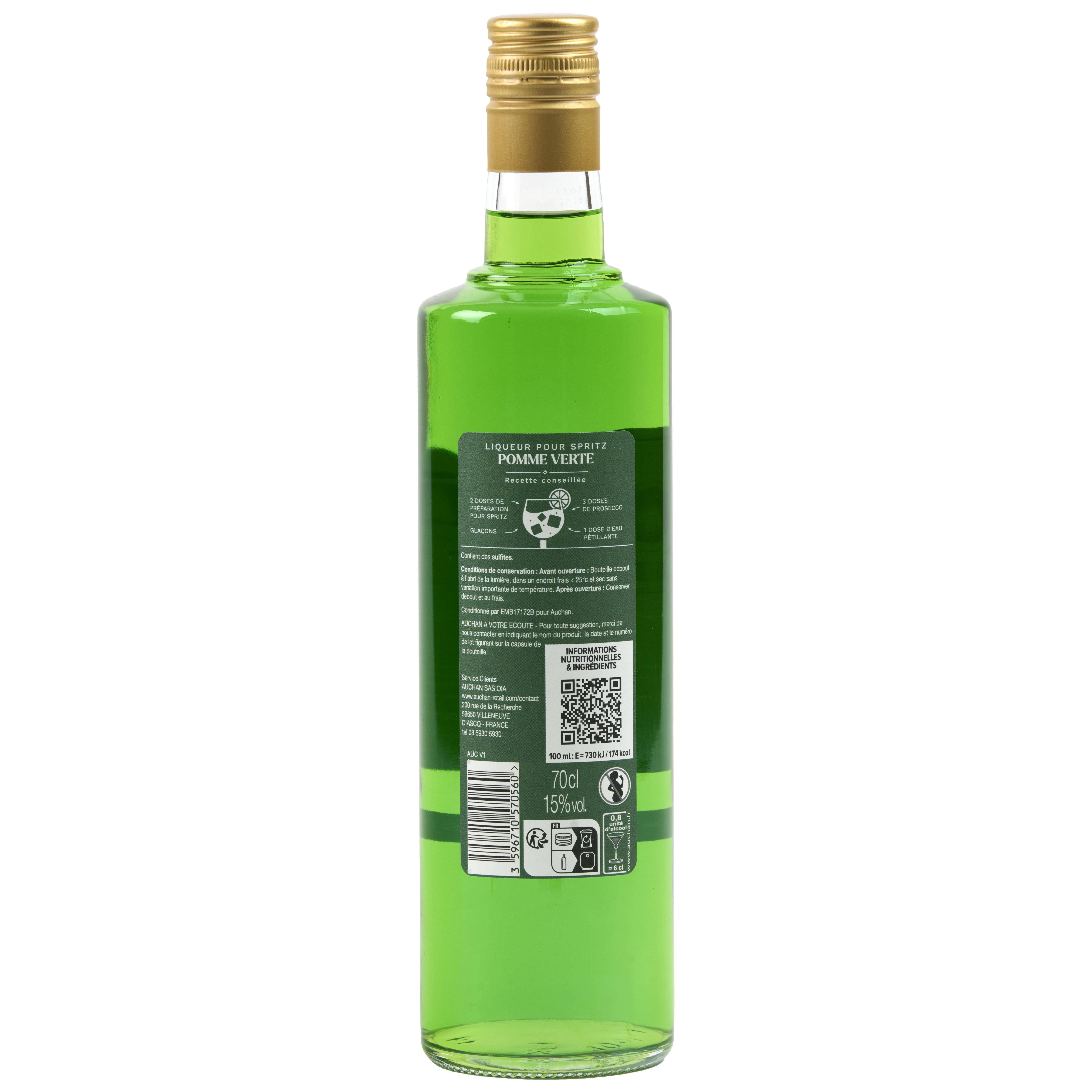 Voir la diapositive 2 : COCKTAIL COLLECTION Liqueur pour spritz pomme verte 15% 70cl