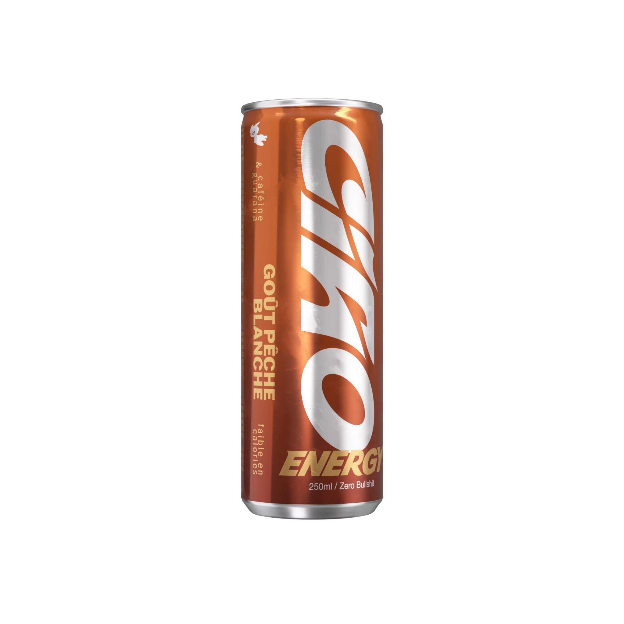 CIAO ENERGY Boisson énergisante gazeuse saveur pêche blanche boîte 25cl