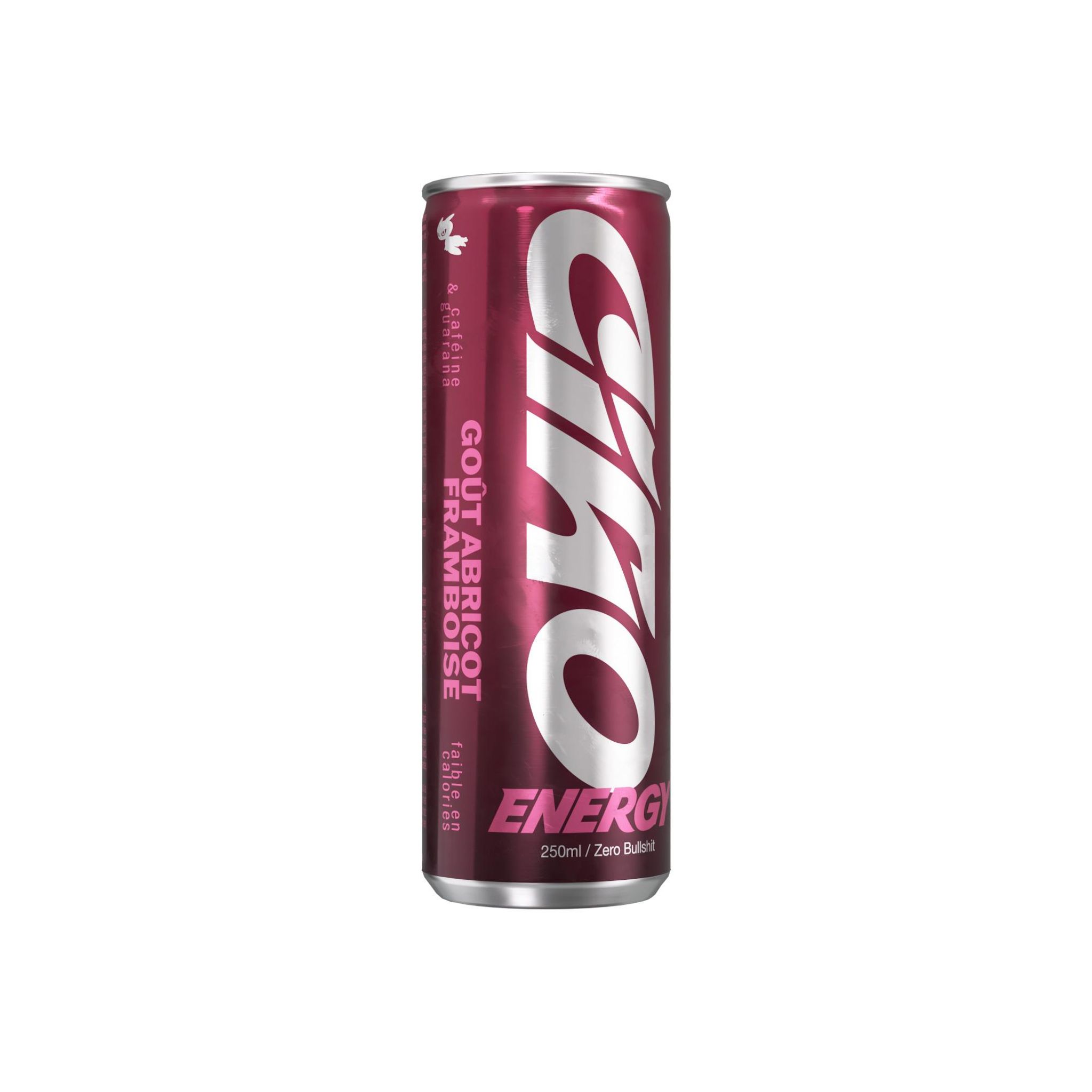CIAO ENERGY Boisson énergisante gazeuse saveur abricot et framboise boîte 25cl