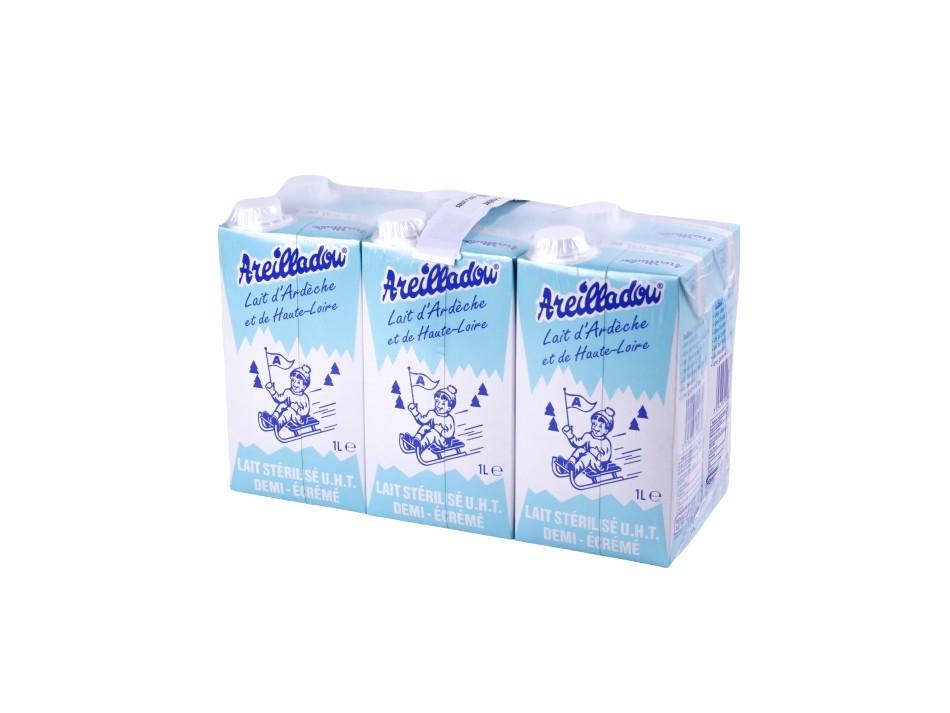 AREILLADOU Lait UHT 1/2 écremé x 6 1 L