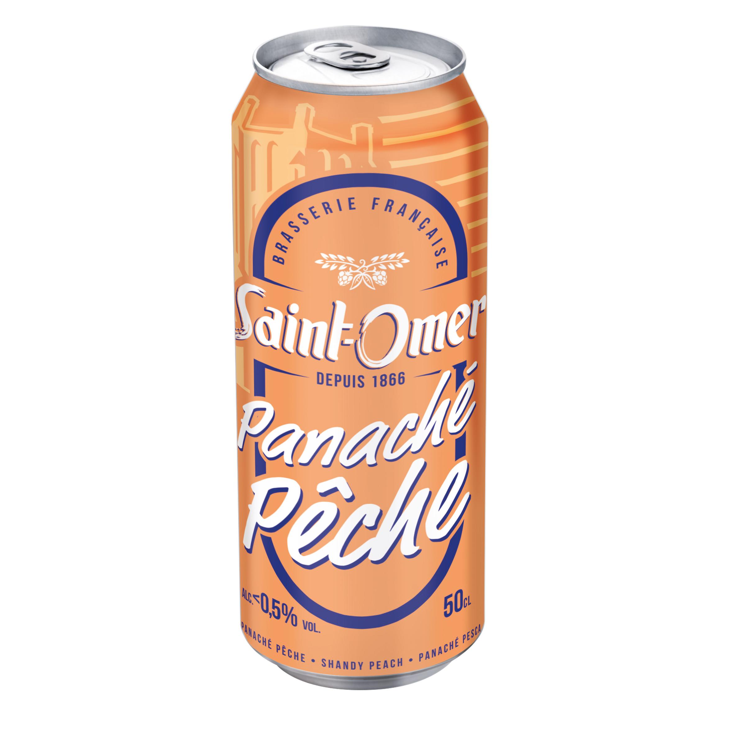 SAINT OMER Panaché aromatisée pêche 0% boîte 50cl