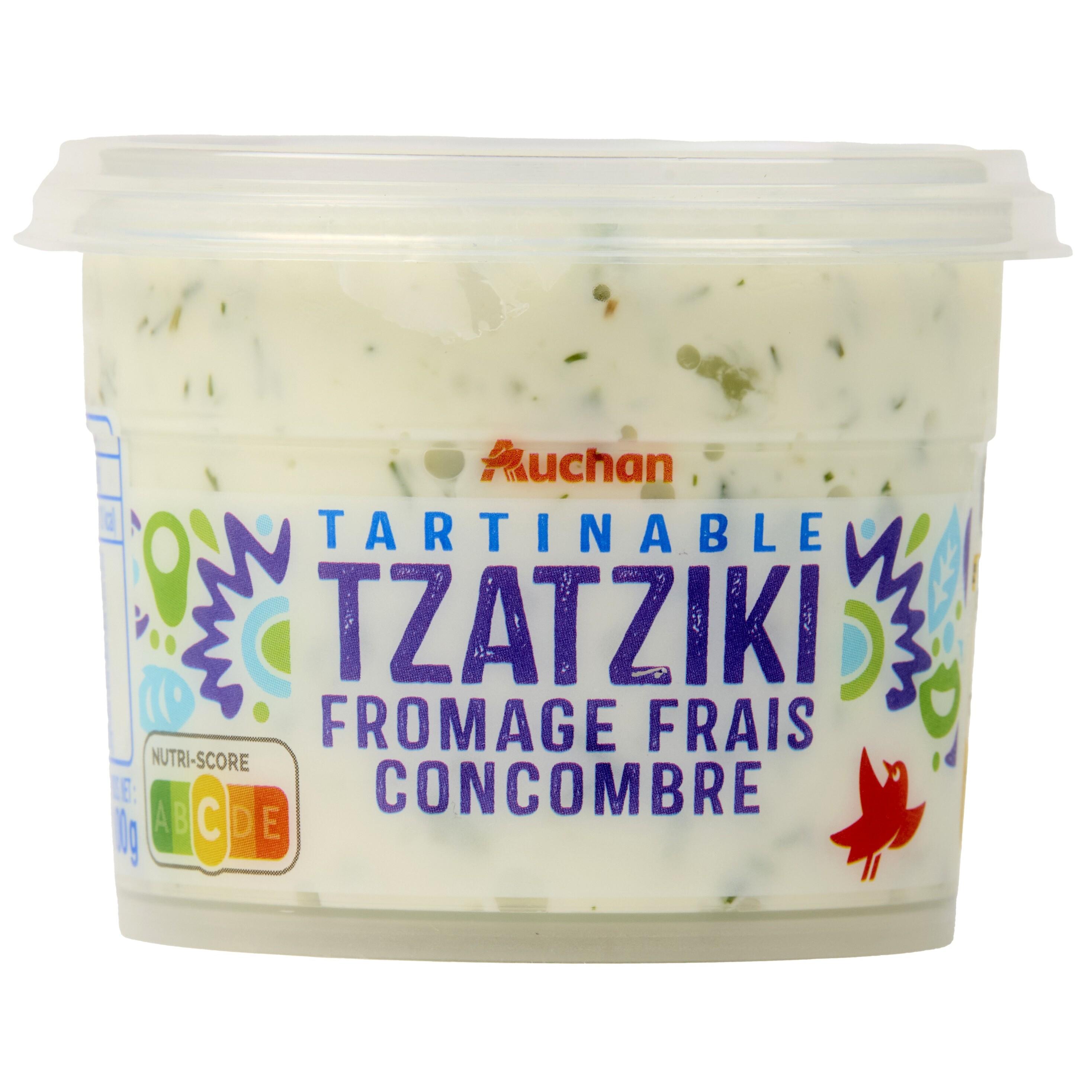 AUCHAN Fromage frais tartinable tzatziki concombre 100g