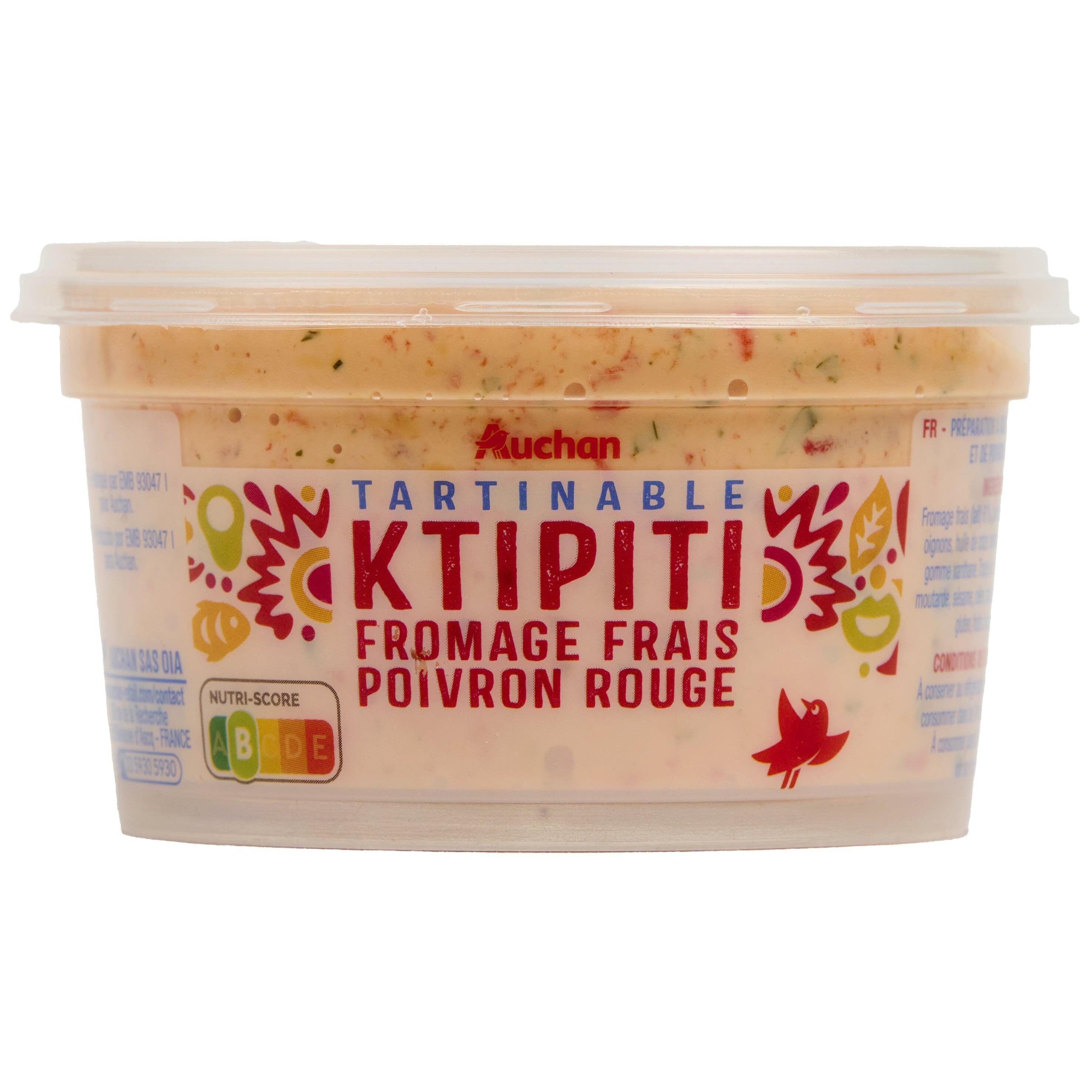 AUCHAN Fromage frais ktipiti poivron rouge à tartiner 200g