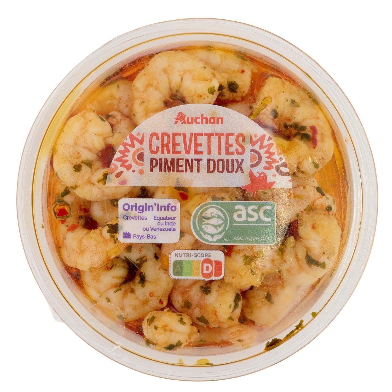 AUCHAN Crevettes piment doux 100g