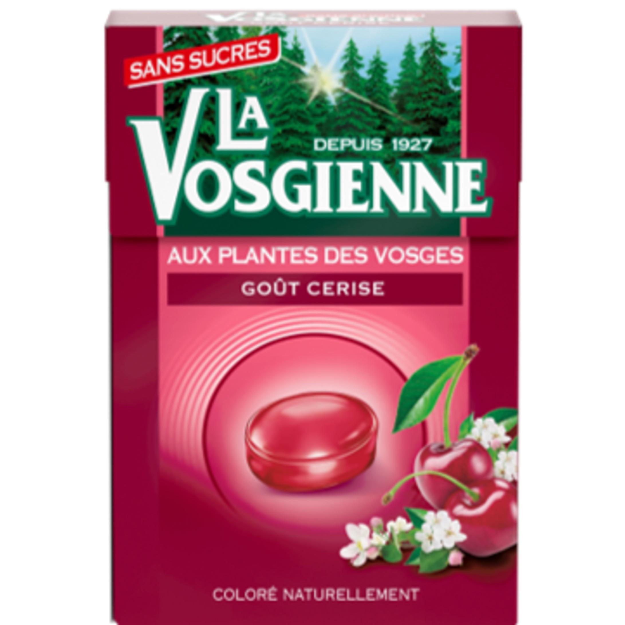 LA VOSGIENNE Bonbons pastilles goût cerise sans sucres 49g