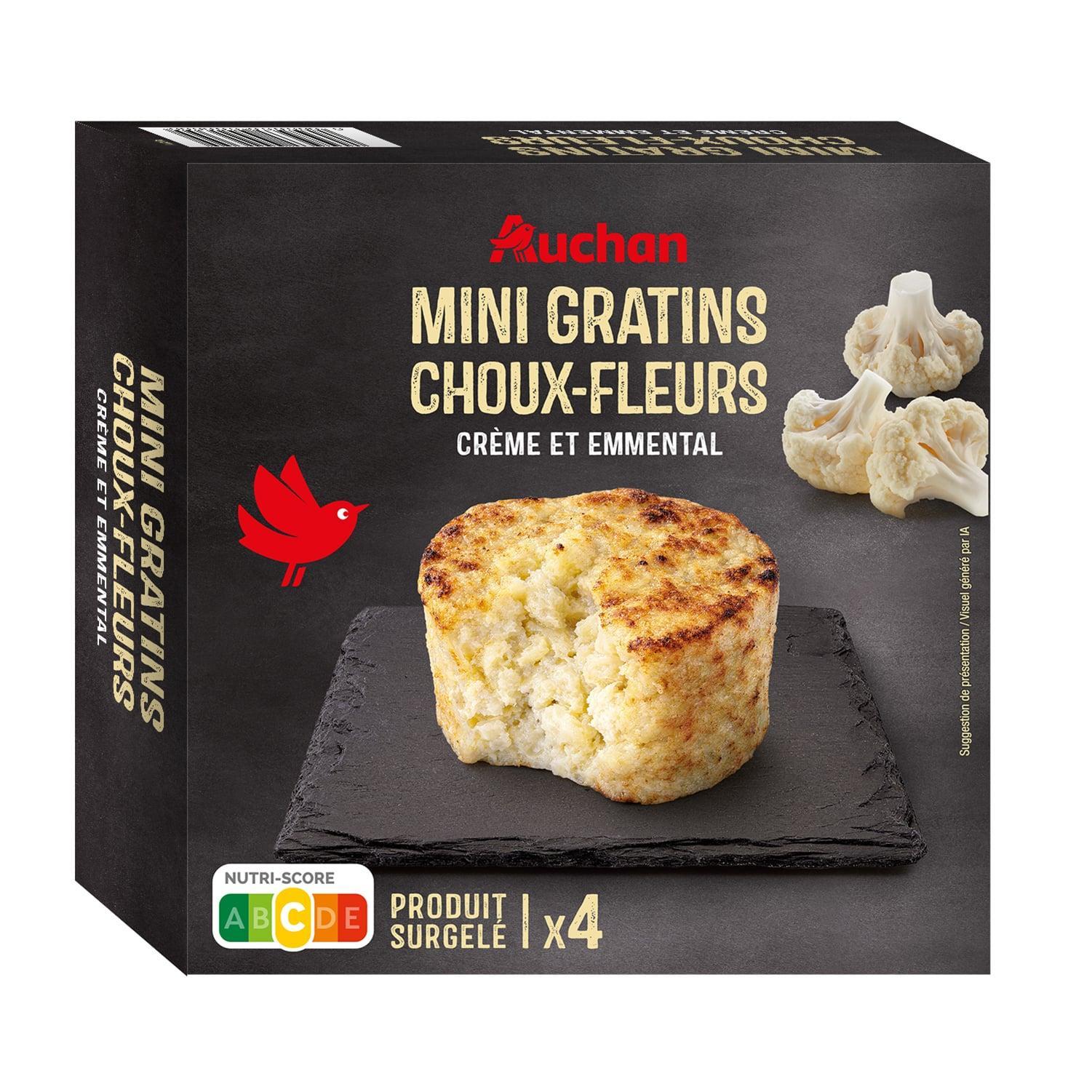 Voir la diapositive 3 : AUCHAN Mini gratins choux-fleurs 480g