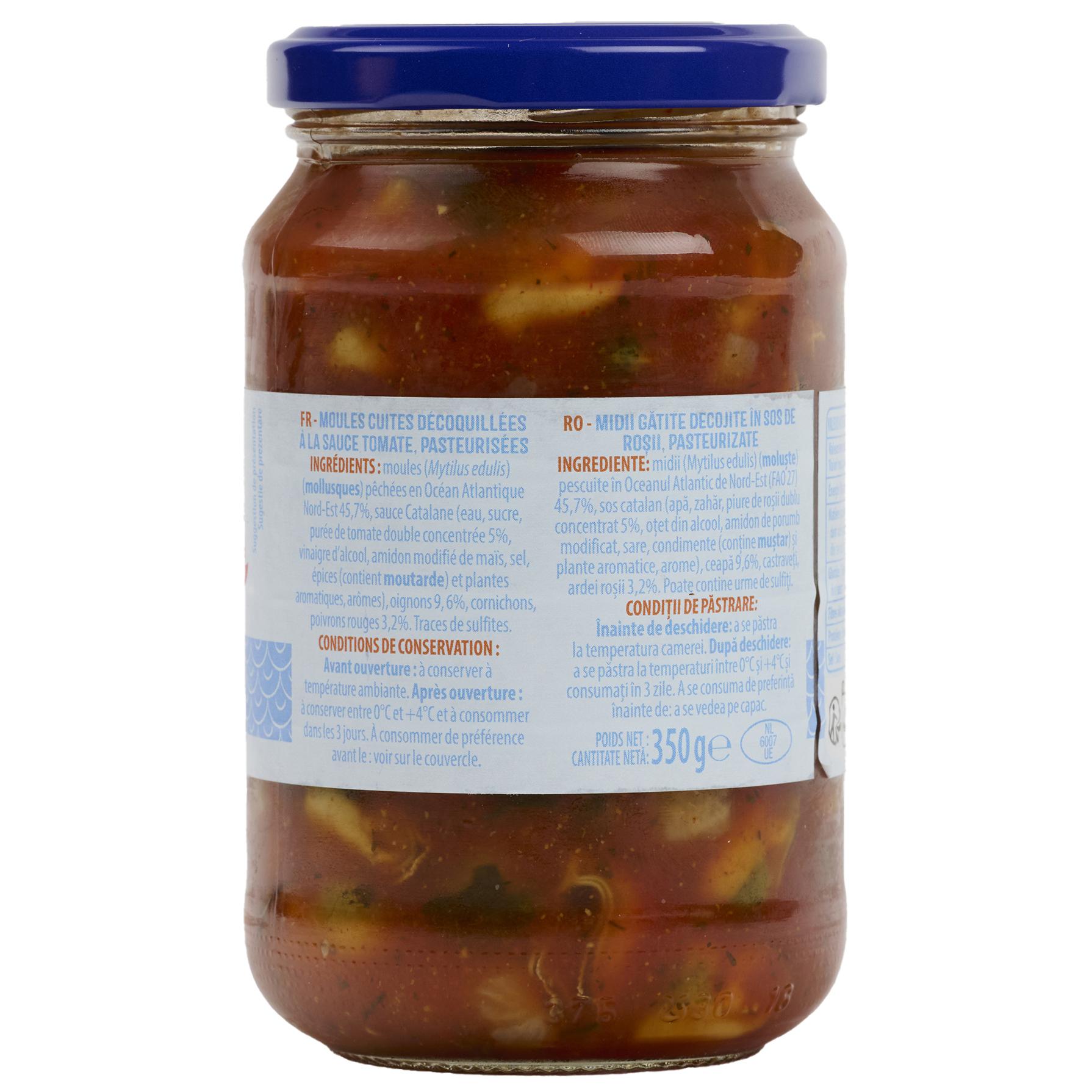 Voir la diapositive 3 : AUCHAN Moules à la catalane MSC 350g