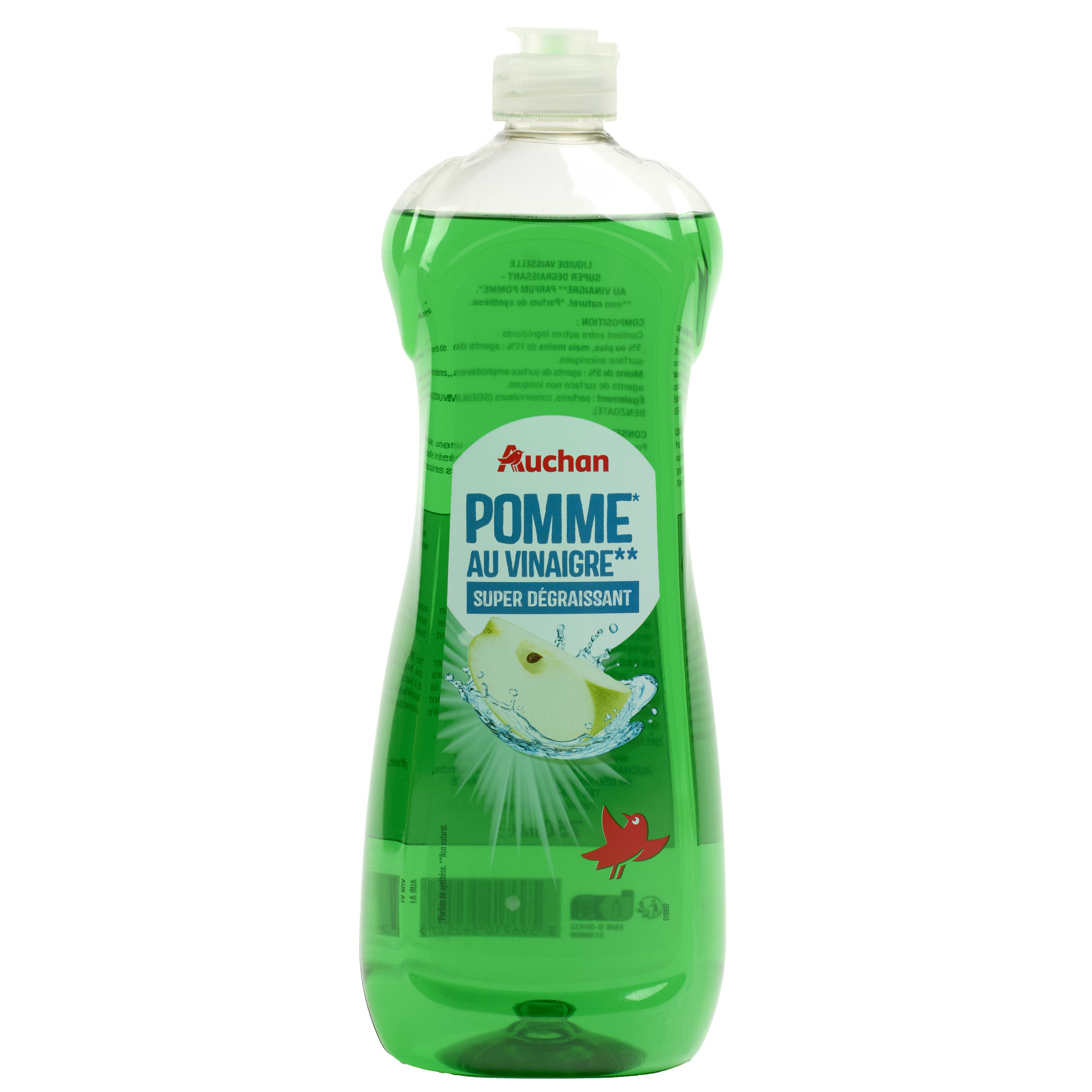 AUCHAN Liquide vaisselle super dégraissant pomme au vinaigre 0,75l