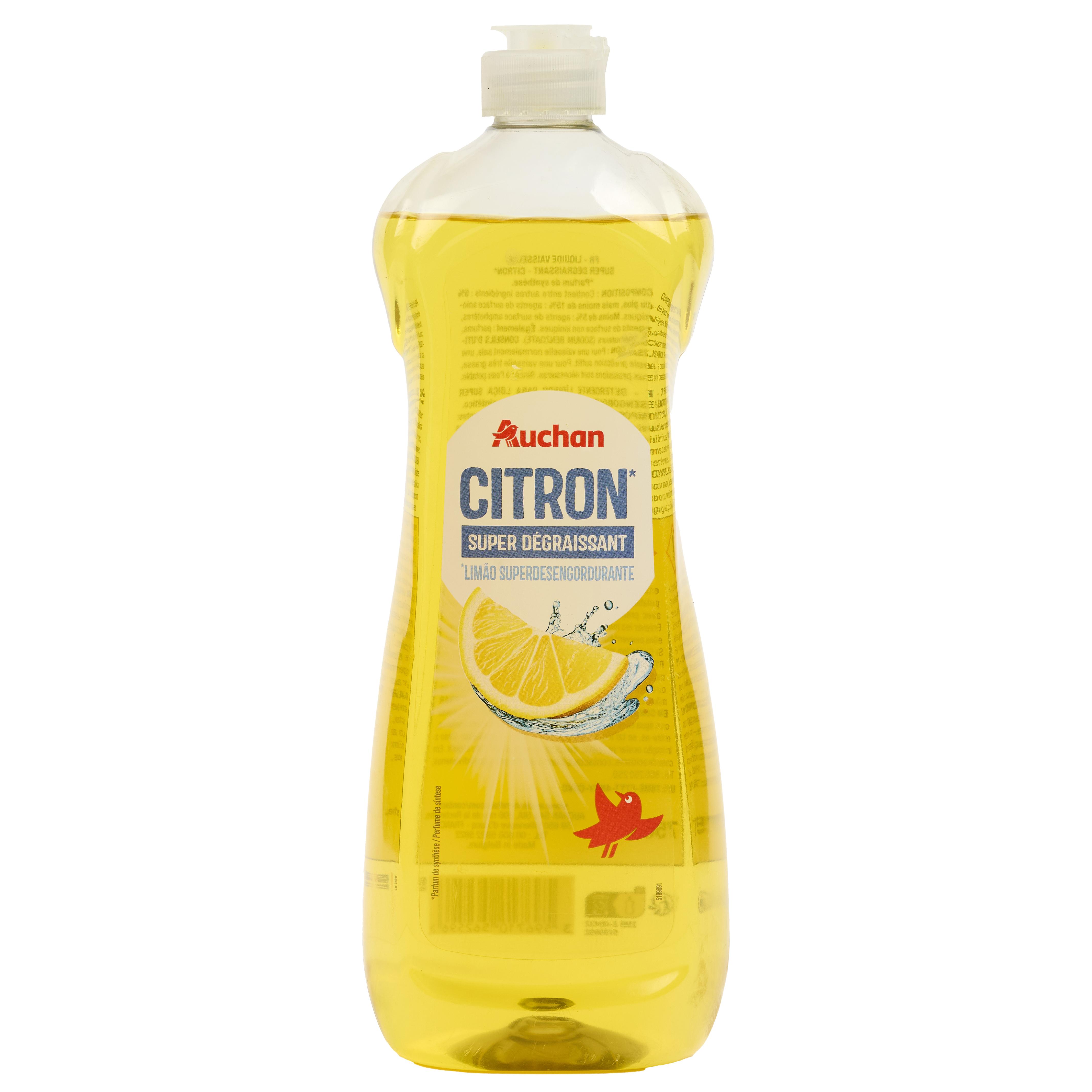 AUCHAN Liquide vaisselle super dégraissant citron 750ml