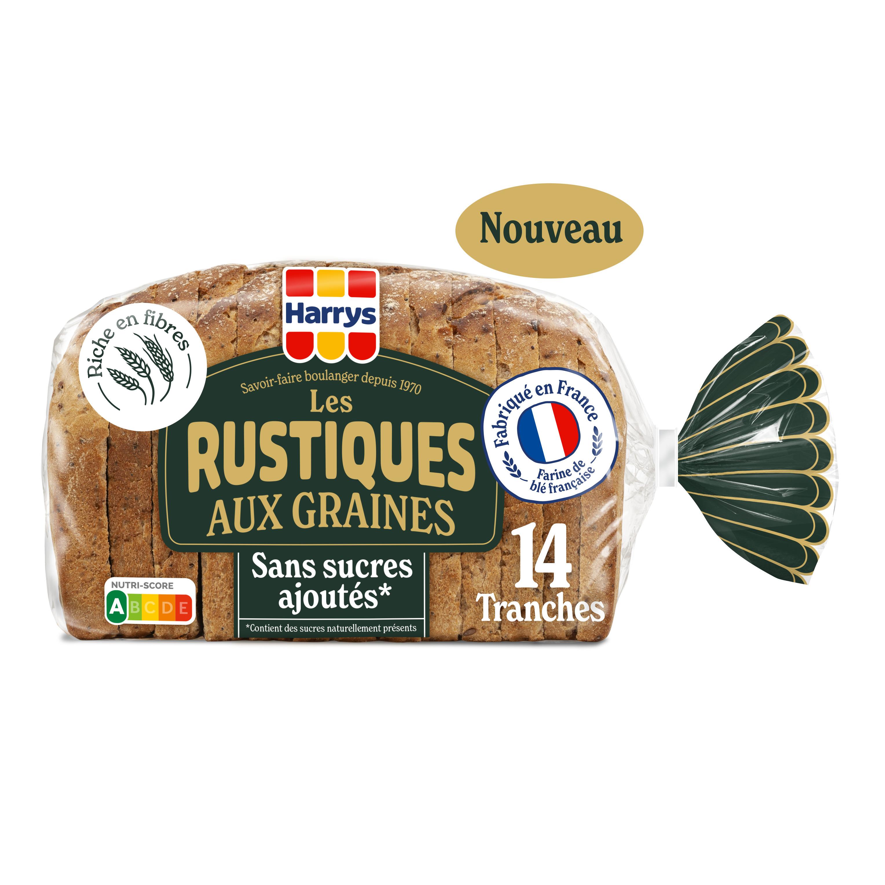 HARRYS Les rustiques pain de mie aux graines 14 tranches 450g