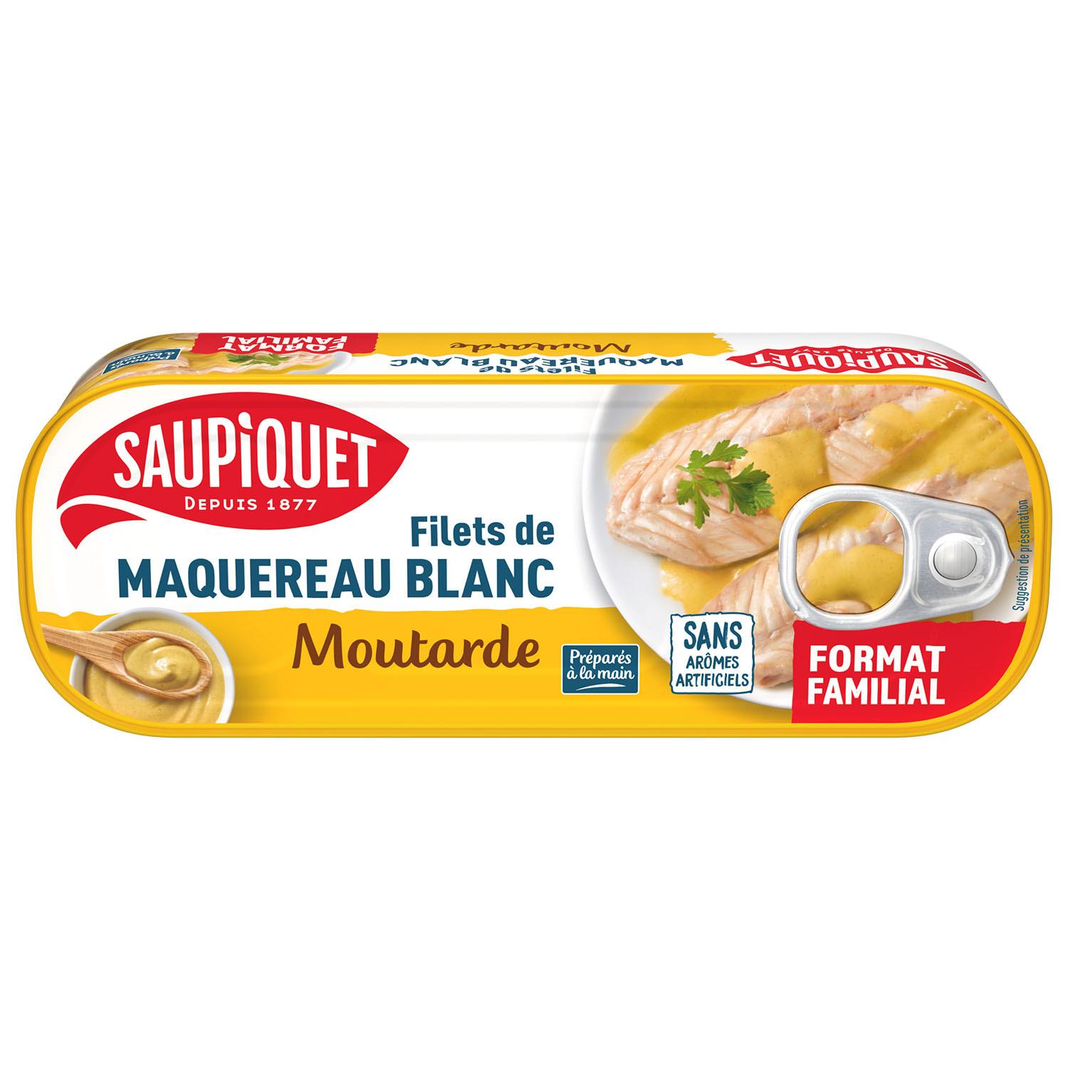 SAUPIQUET Filets de maquereaux blancs à la moutarde 226g