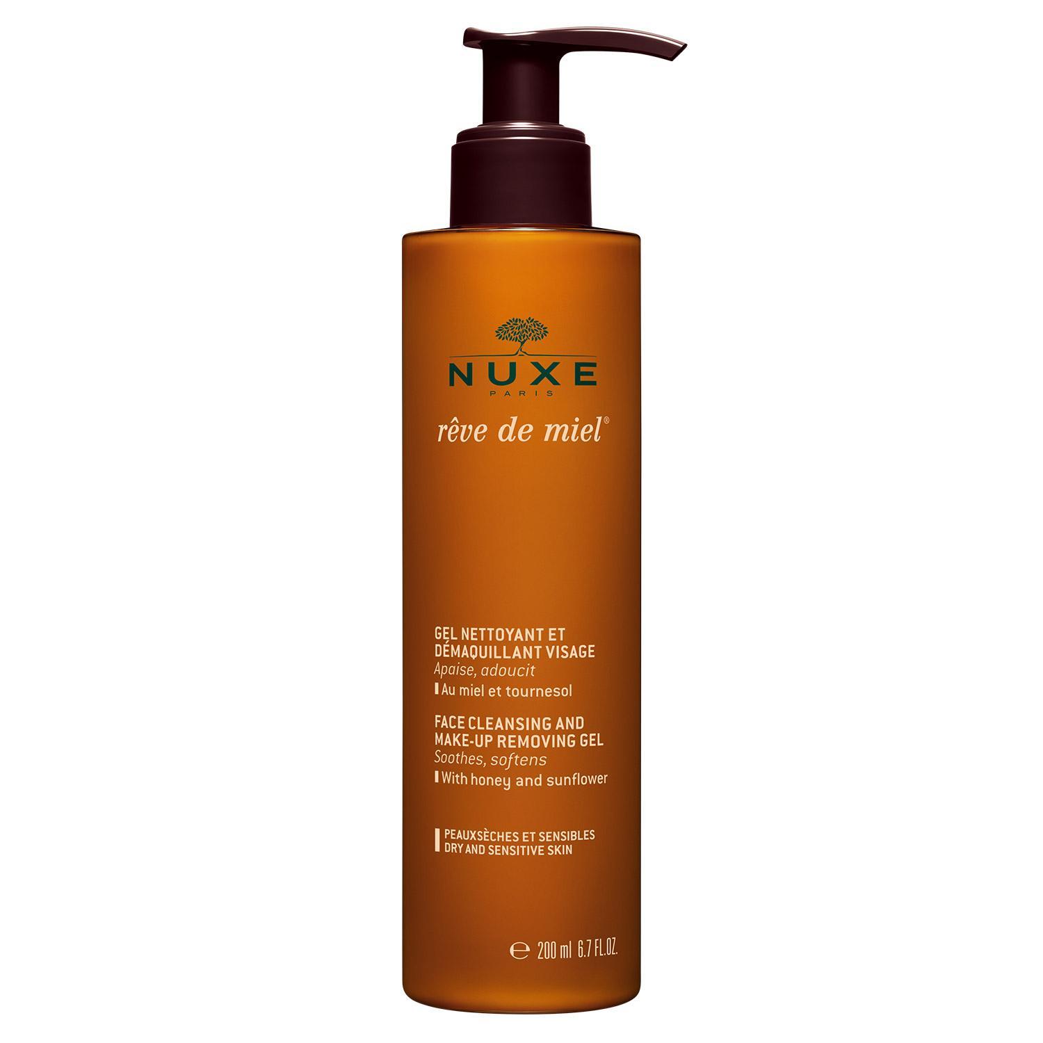 NUXE Rêve De Miel Gel nettoyant et démaquillant visage 200ml