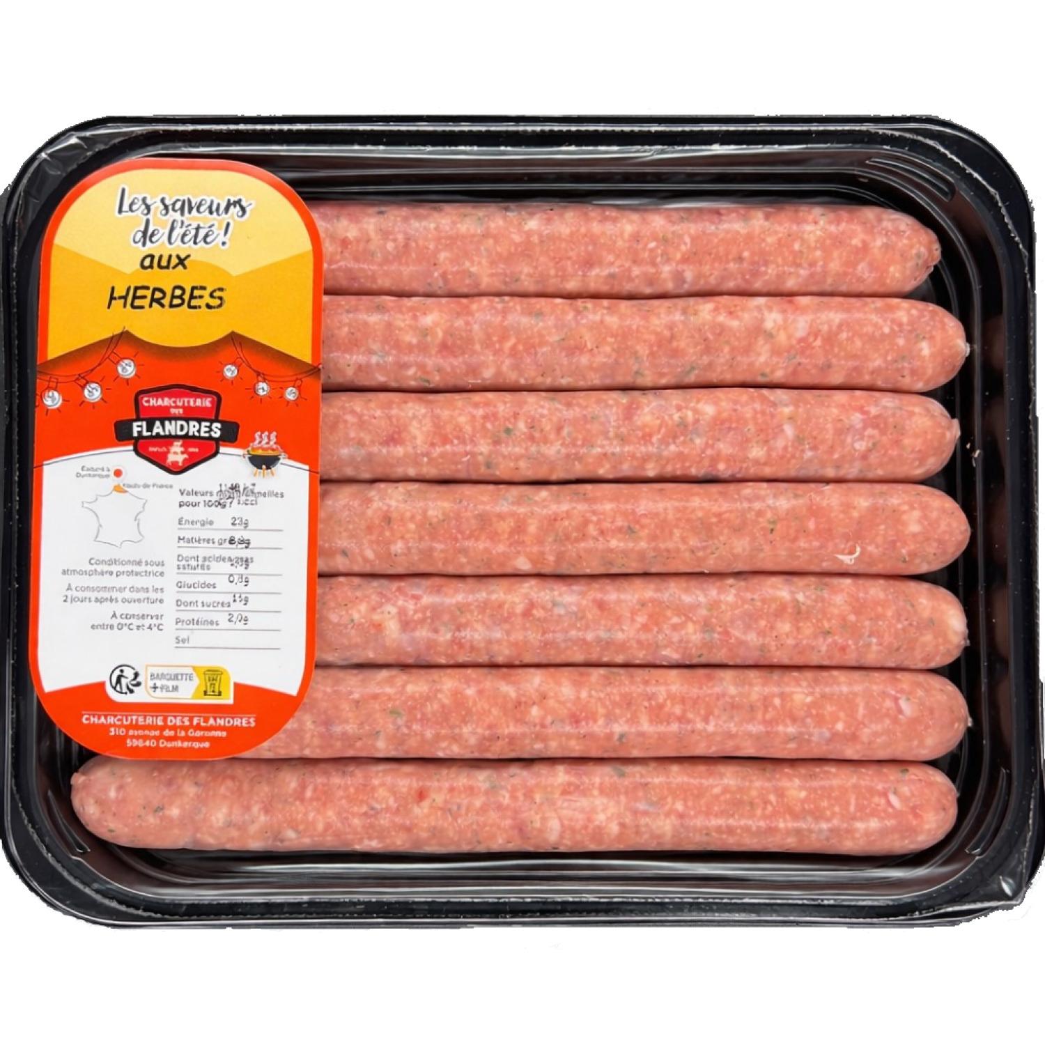 CHARCUTERIE DES FLANDRES Spécialité Les saveurs de l'été aux herbes 7 pièces 500g