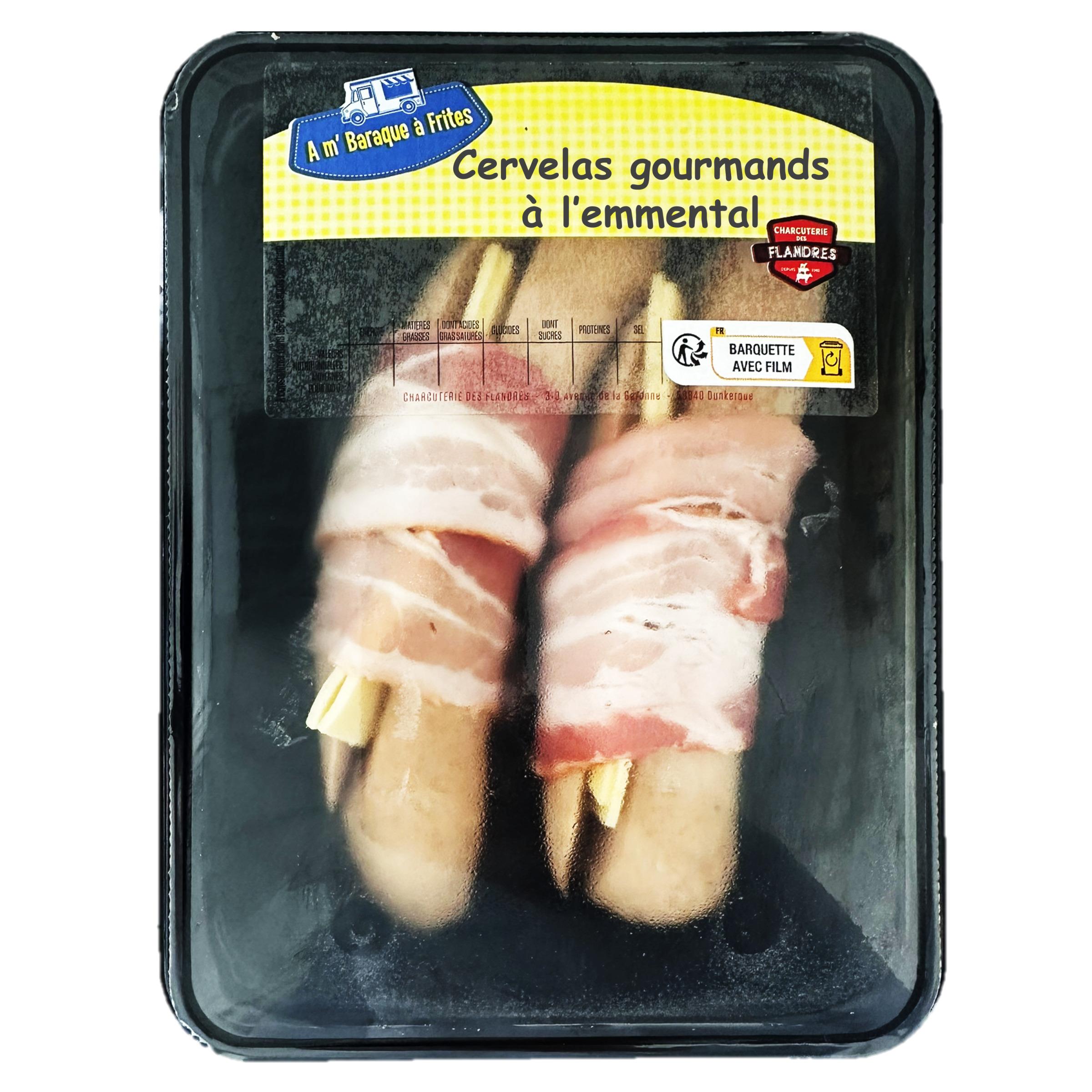 CHARCUTERIE DES FLANDRES Cervelas gourmand à l'emmental 2 pièces 300g