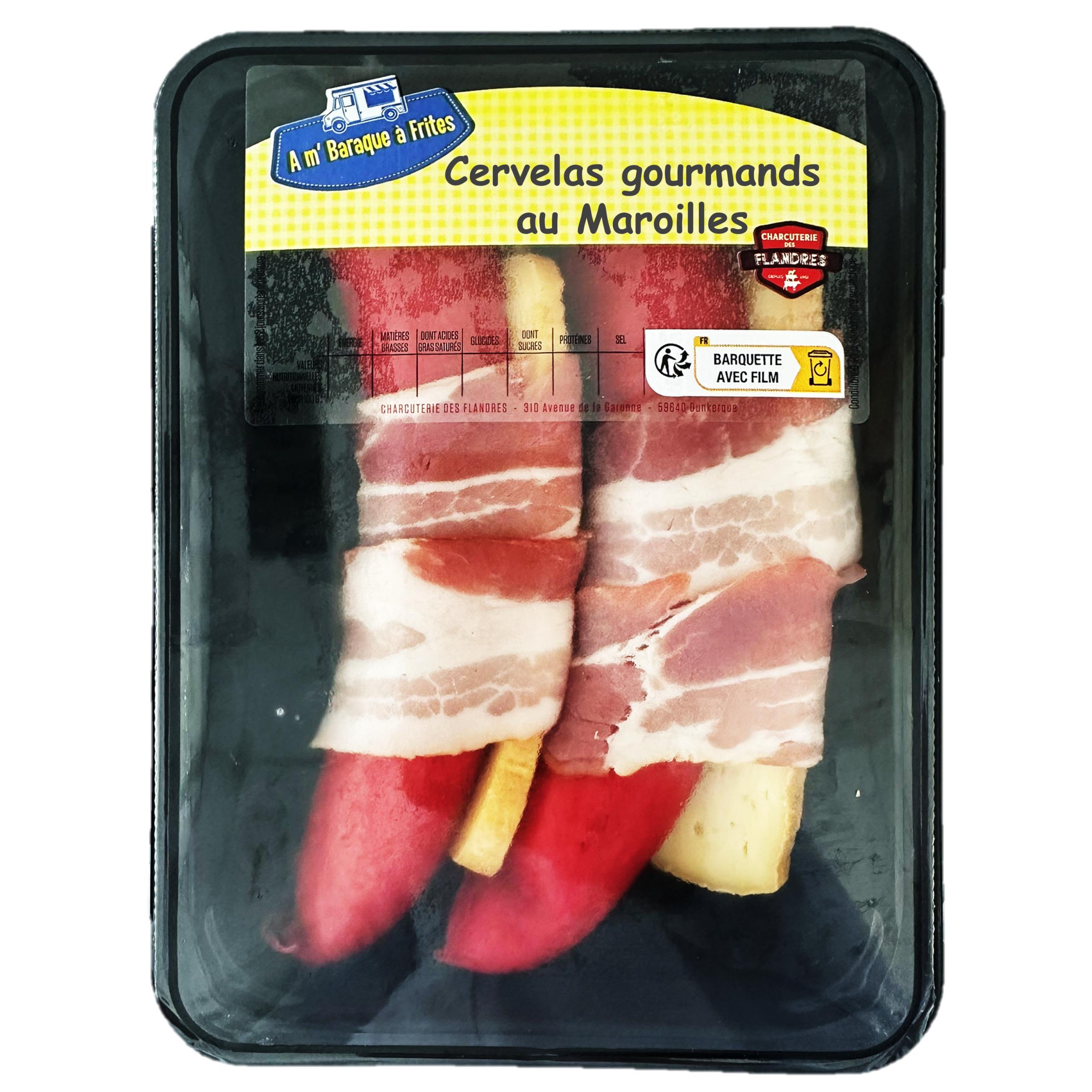 CHARCUTERIE DES FLANDRES Cervelas gourmand au maroilles 2 pièces 300g