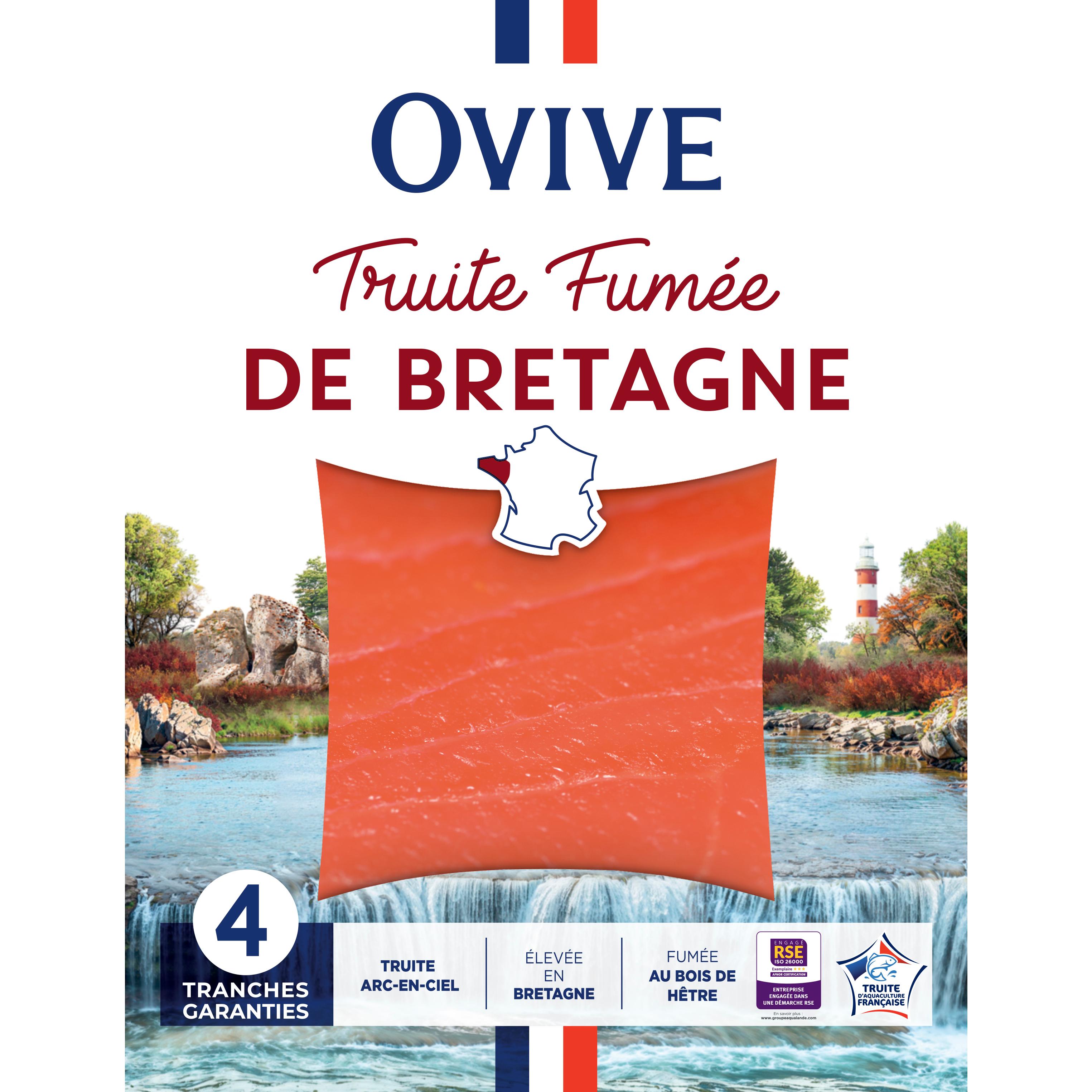 OVIVE Truite fumée de Bretagne 4 tranches 110g