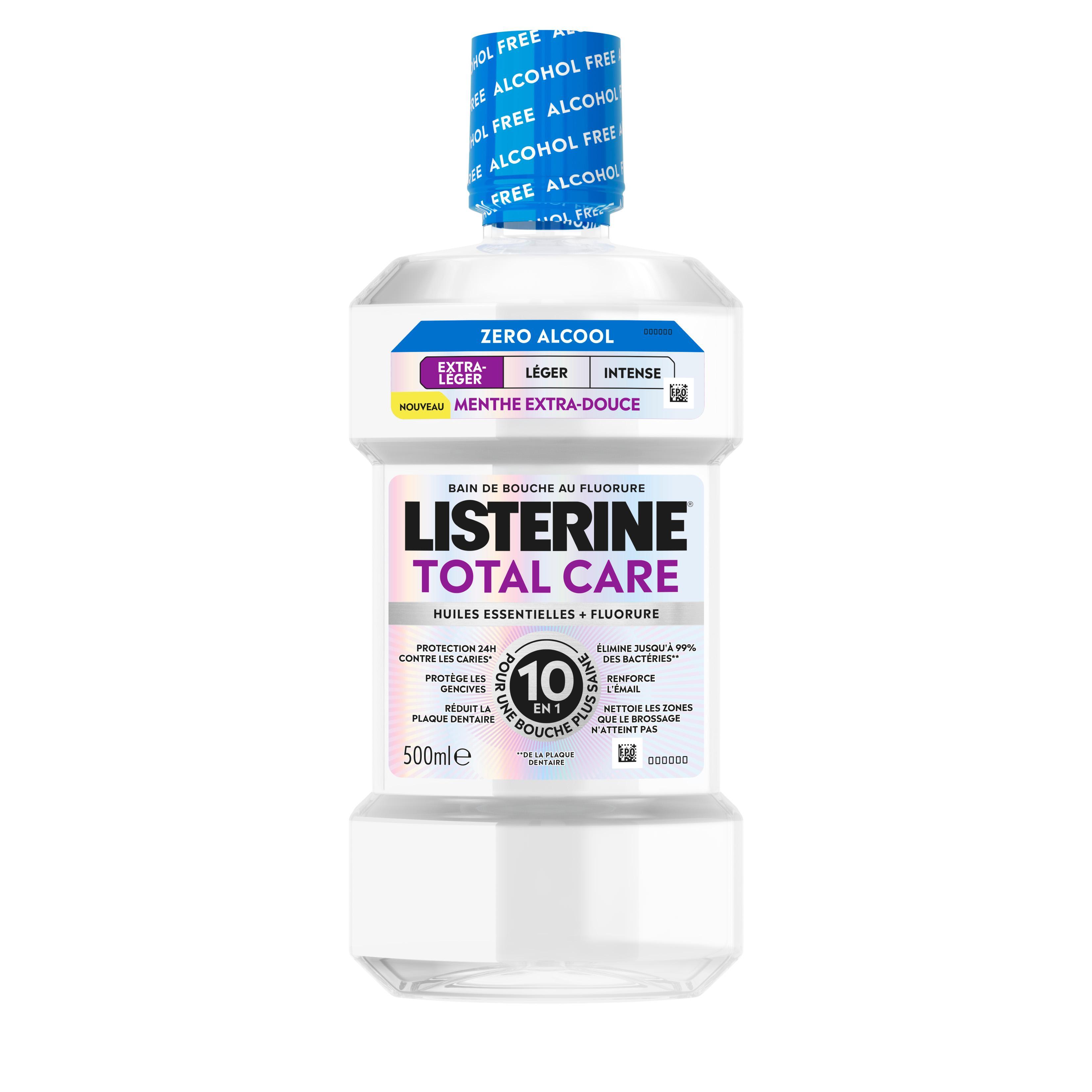 LISTERINE Total Care Bain de bouche protection complète menthe douce sans alcool 500ml