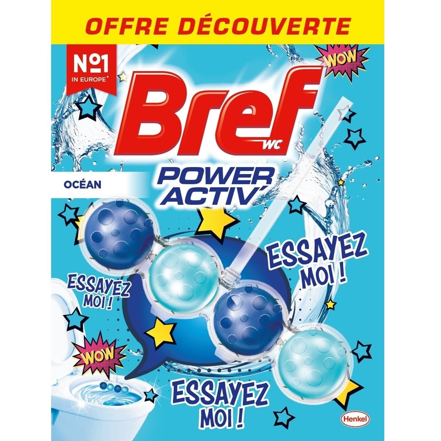 BREF Power Activ' Nettoyant WC océan x1 1 bloc