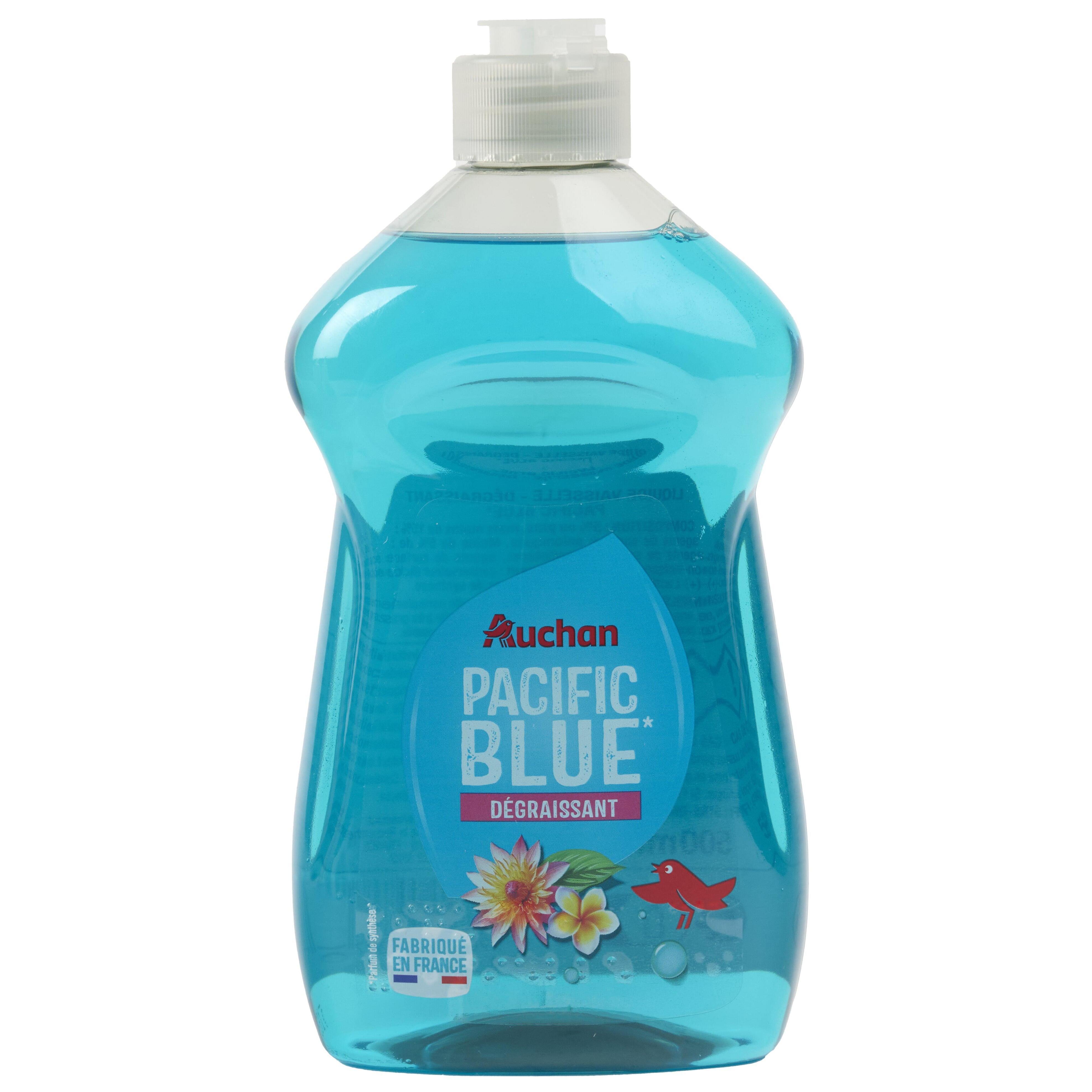 Voir la diapositive 1 : AUCHAN Liquide vaisselle dégraissant Pacific Blue 500ml