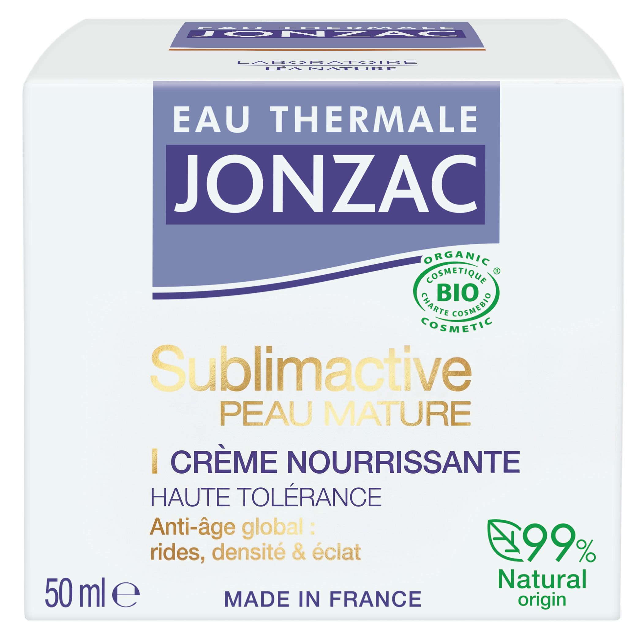 EAU THERMALE JONZAC Sublimactive crème visage nourrissante bio 50ml