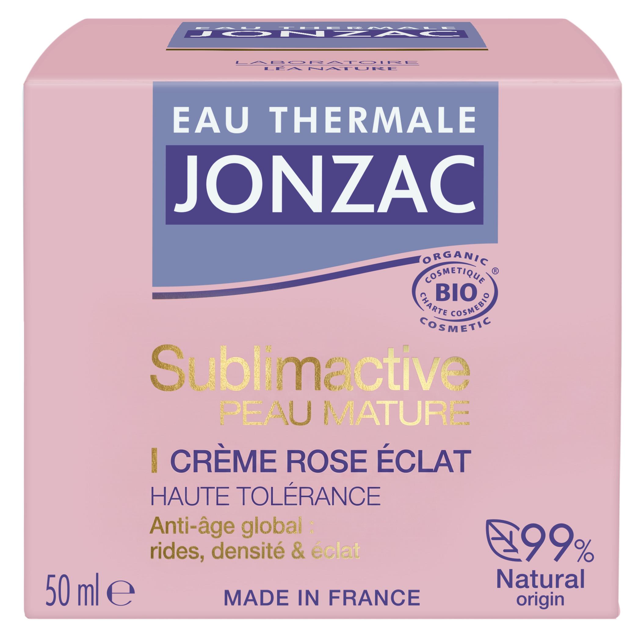 EAU THERMALE JONZAC Sublim PM Crème rose bio éclat peaux matures 50ml