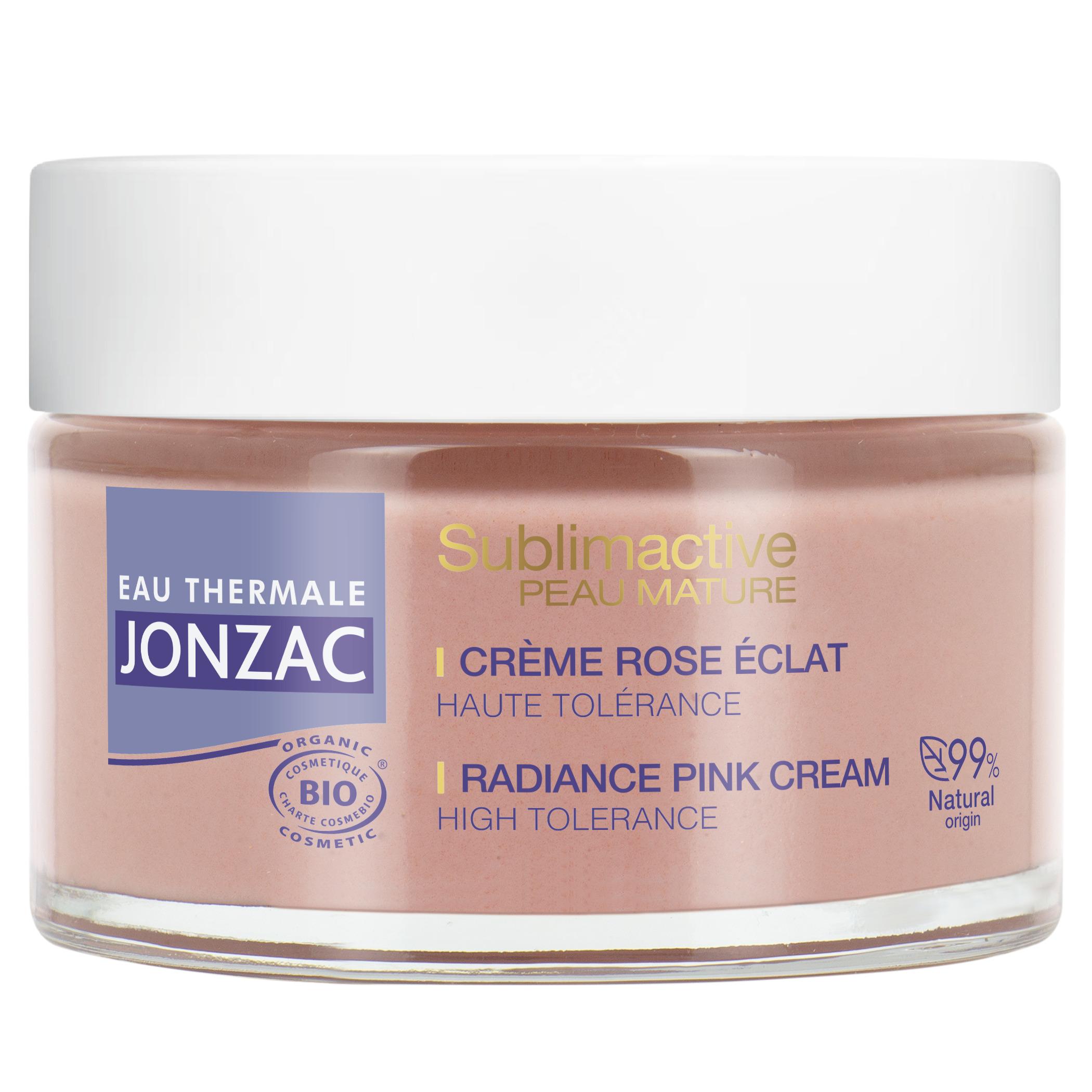 Voir la diapositive 2 : EAU THERMALE JONZAC Sublim PM Crème rose bio éclat peaux matures 50ml