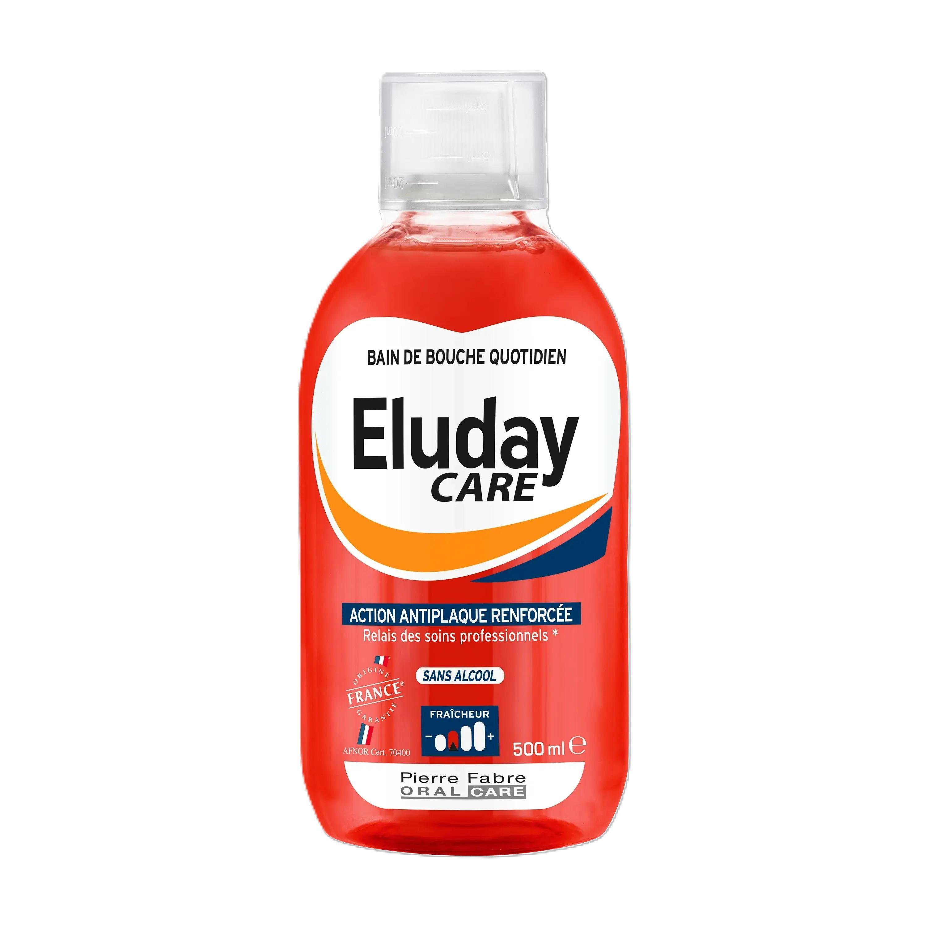 ELUDAY Bain de bouche quotidien action antiplaque renforcée 500ml