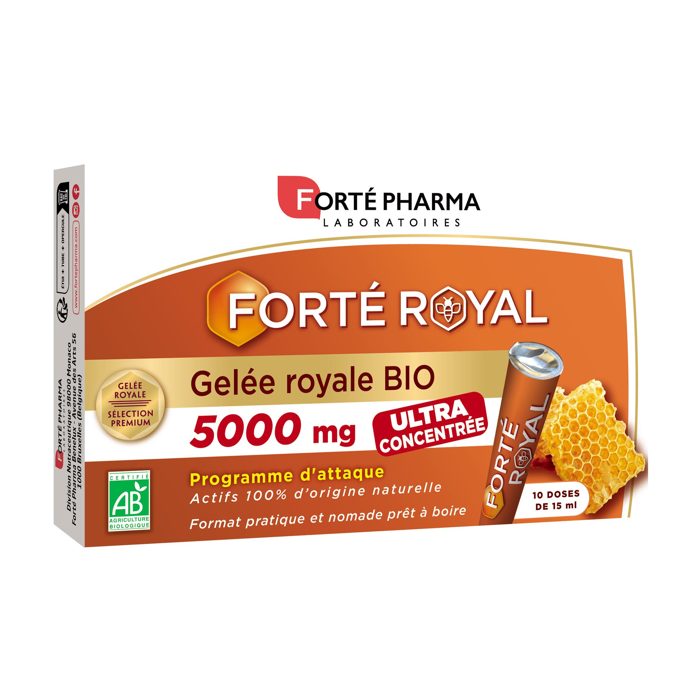 FORTE PHARMA Forté royal gelée royale bio 10 doses x15ml 5000mg