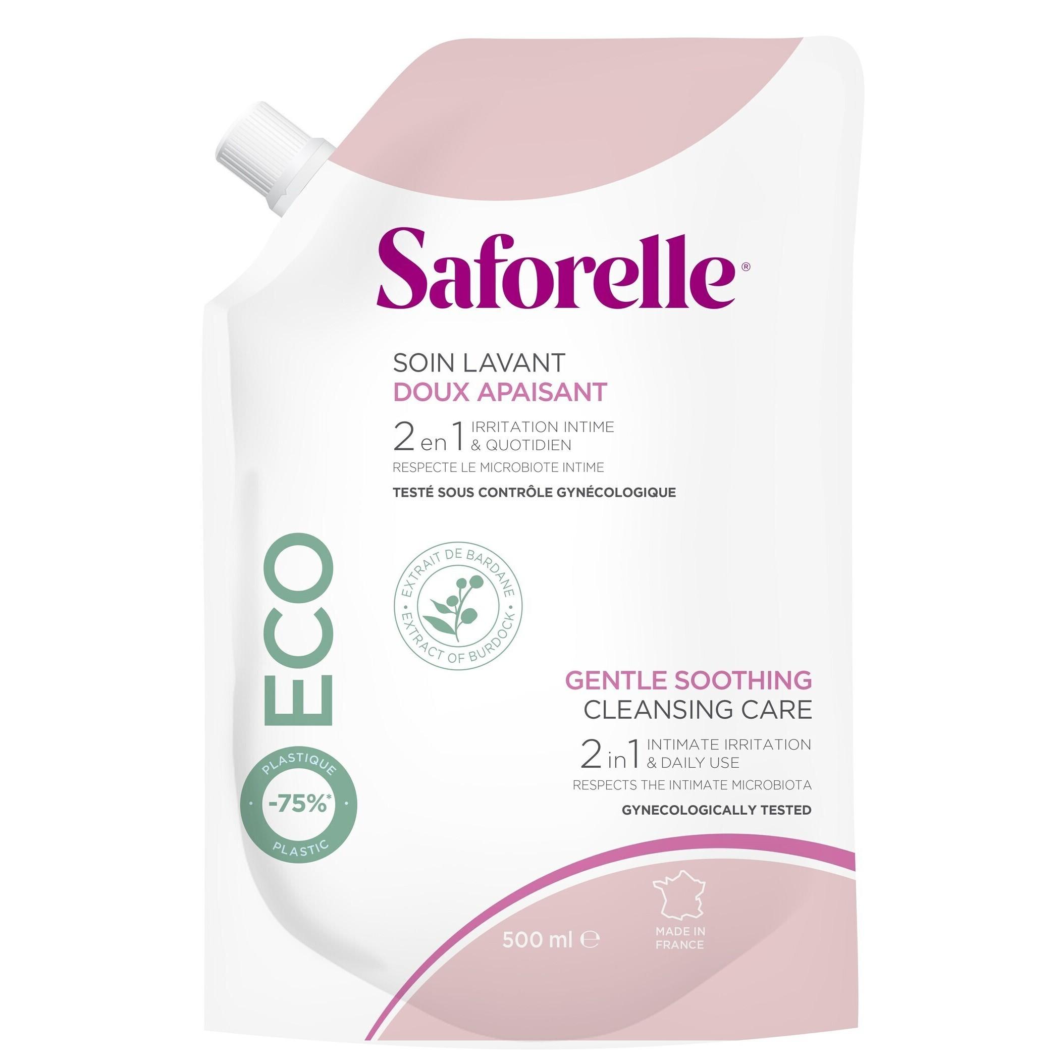 SAFORELLE Soin lavant doux apaisant éco-recharge 500ml