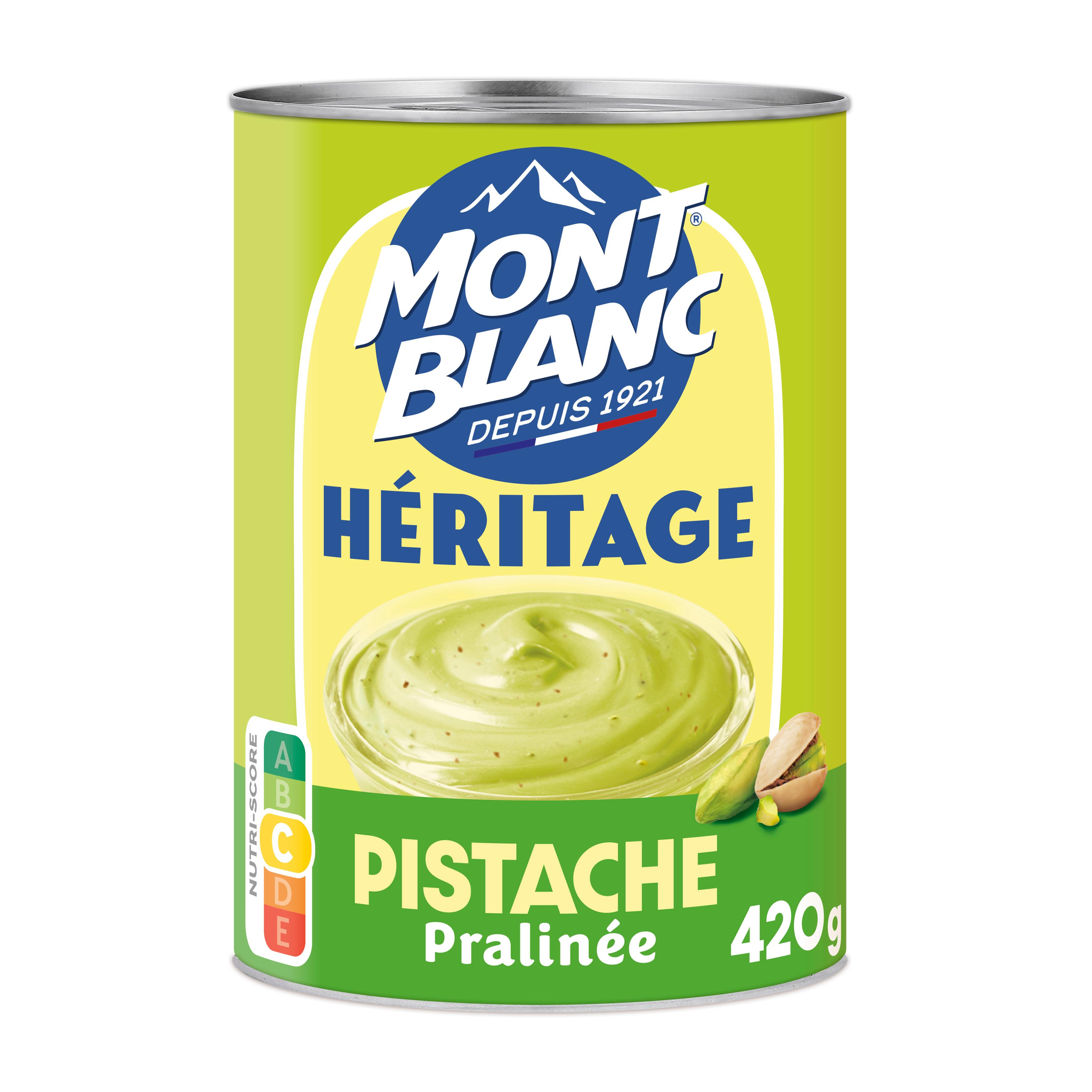 MONT BLANC Héritage Crème dessert pistache et praliné 420g