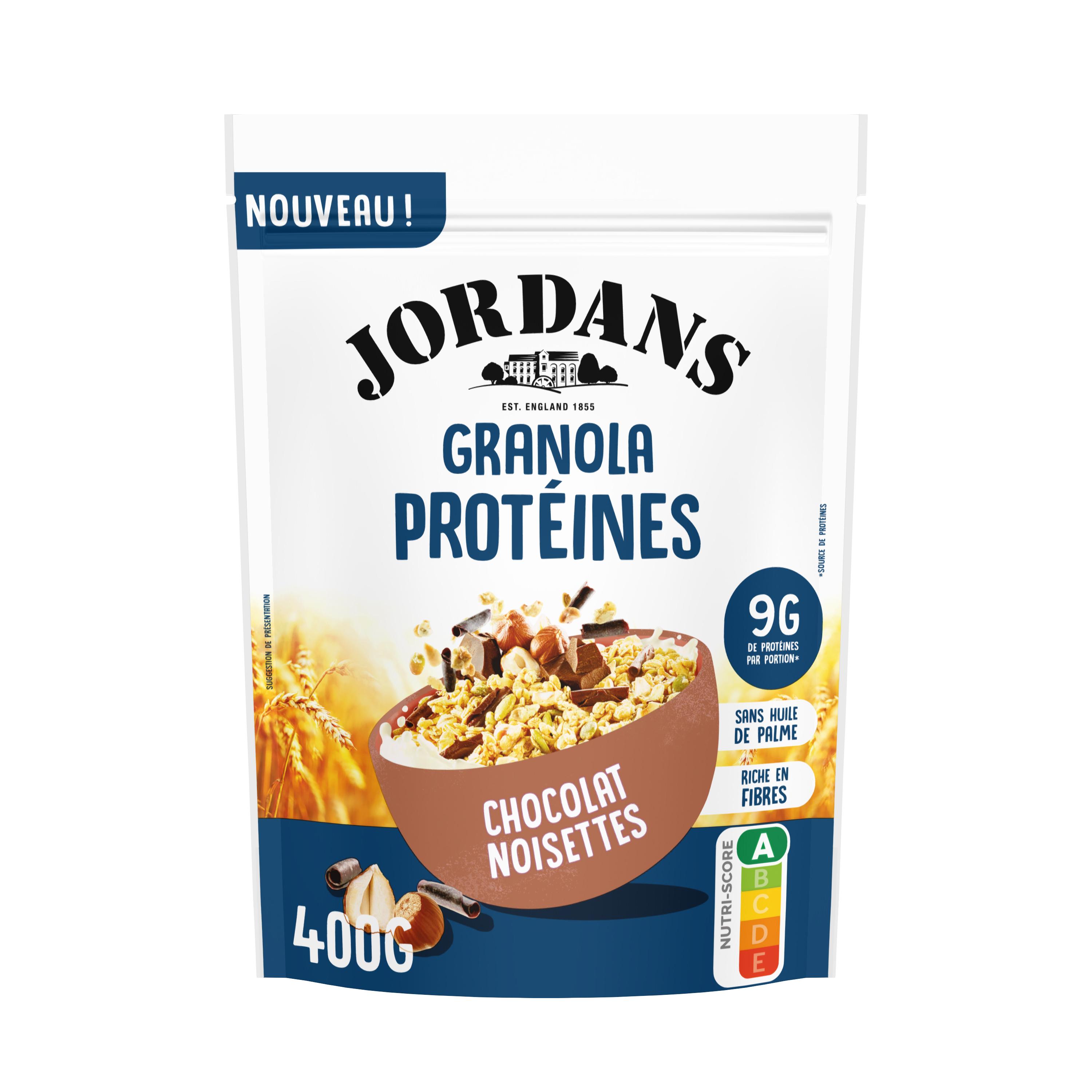 JORDANS Granola protéines au chocolat noir et noisettes 400g