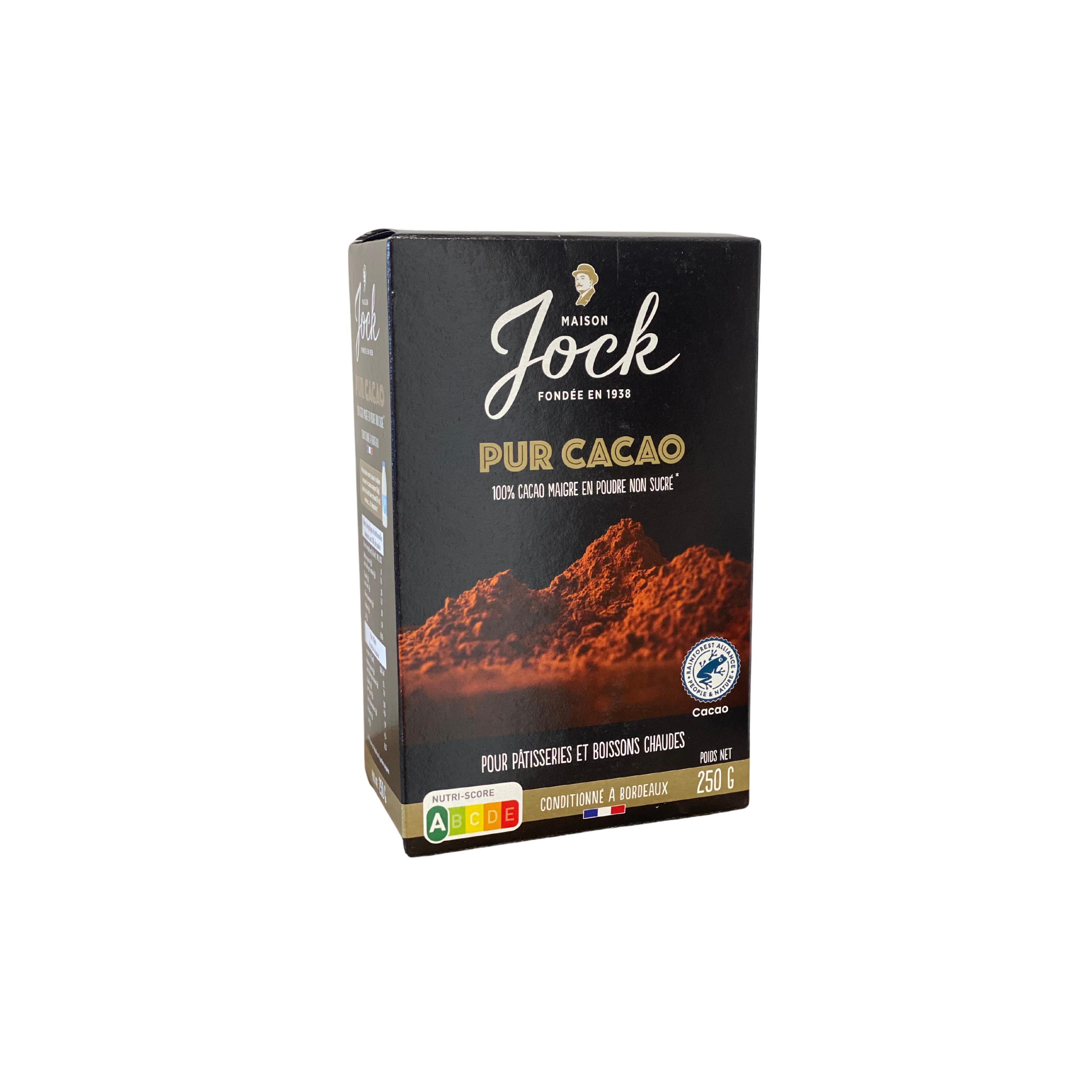 JOCK Pur cacao maigre en poudre non sucré 250g