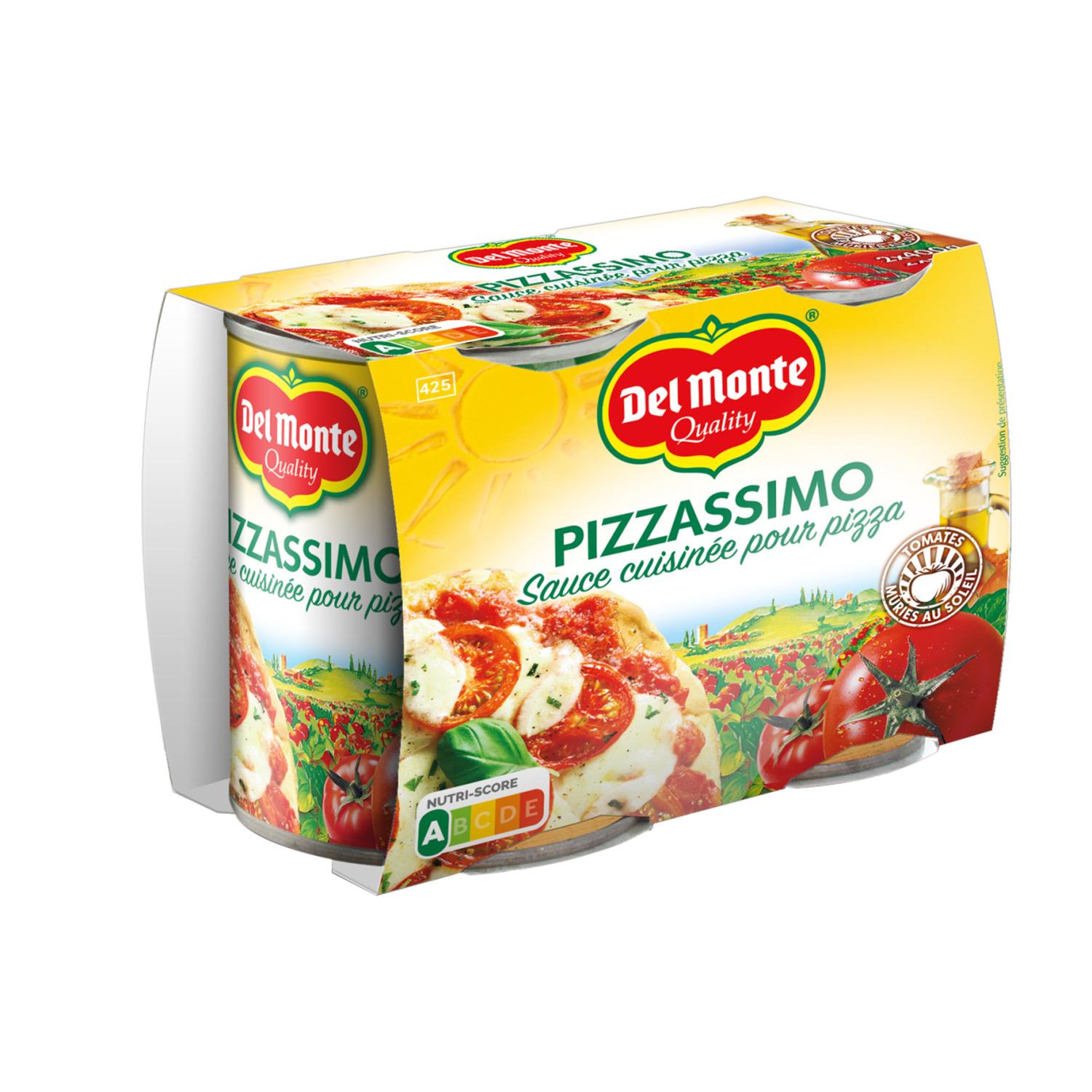 DEL MONTE Sauce tomate cuisinée Pizzassimo pour pizza 2x400g
