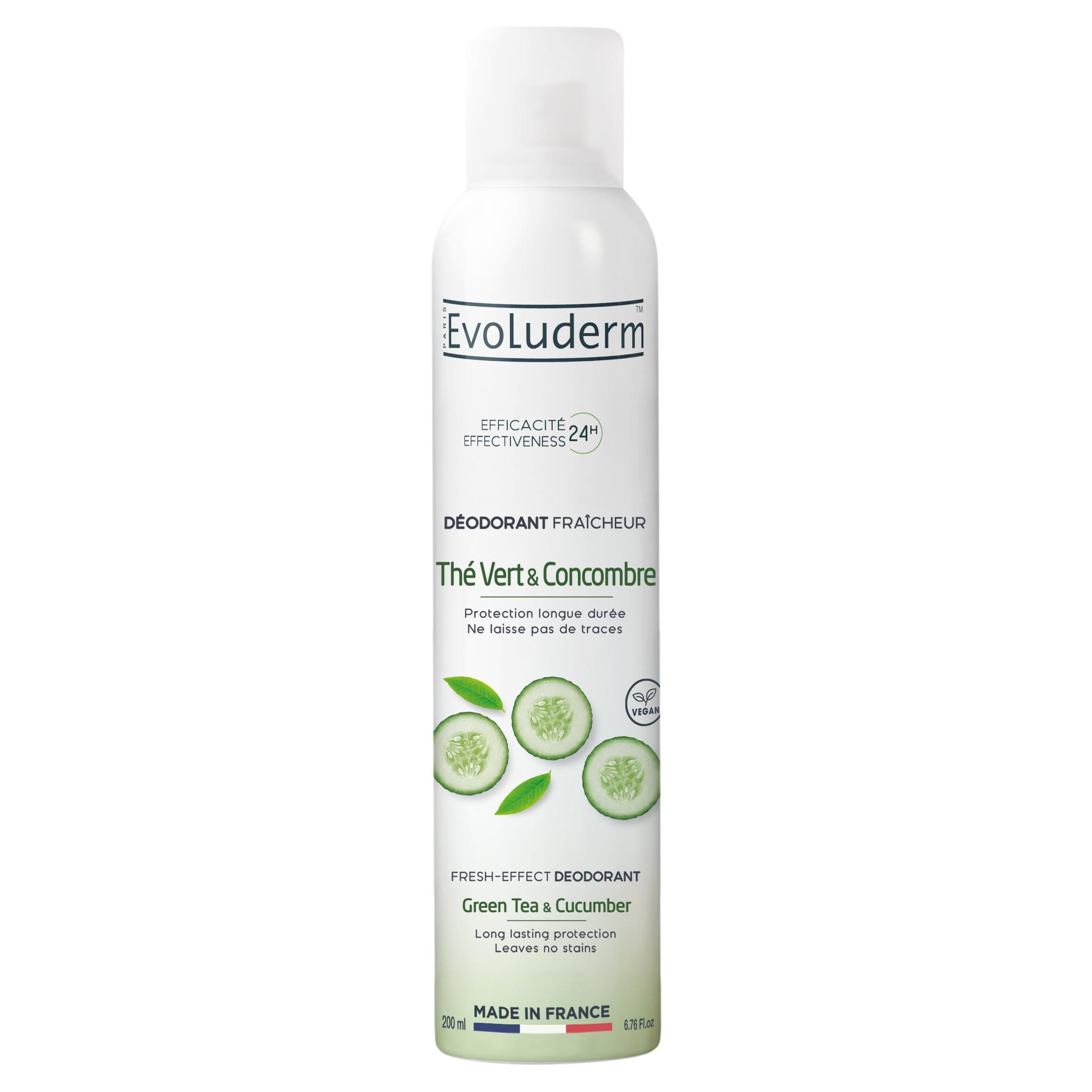 EVOLUDERM Déodorant 24H thé vert concombre 200ml