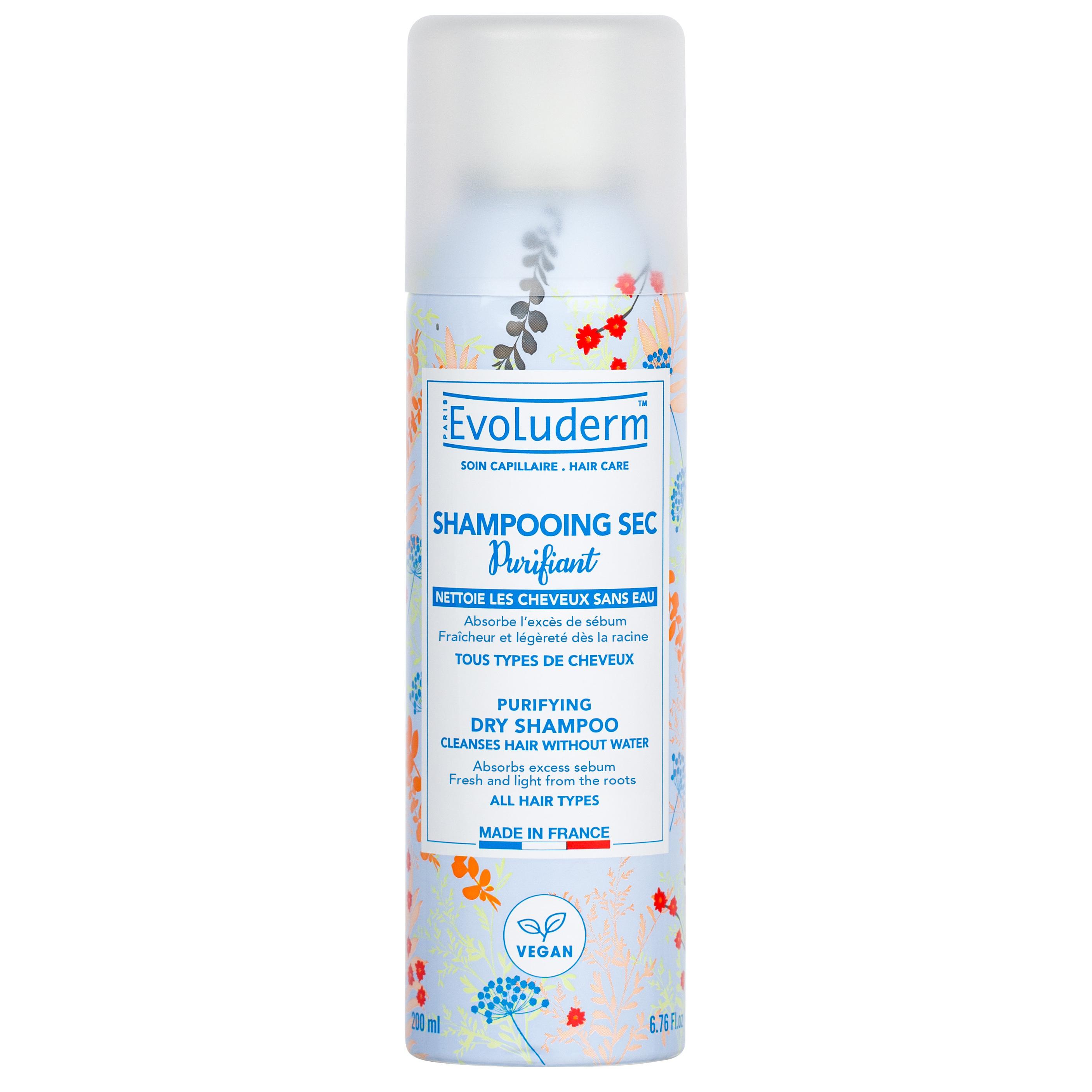 EVOLUDERM Shampoing sec purifiant tous types de cheveux 200ml
