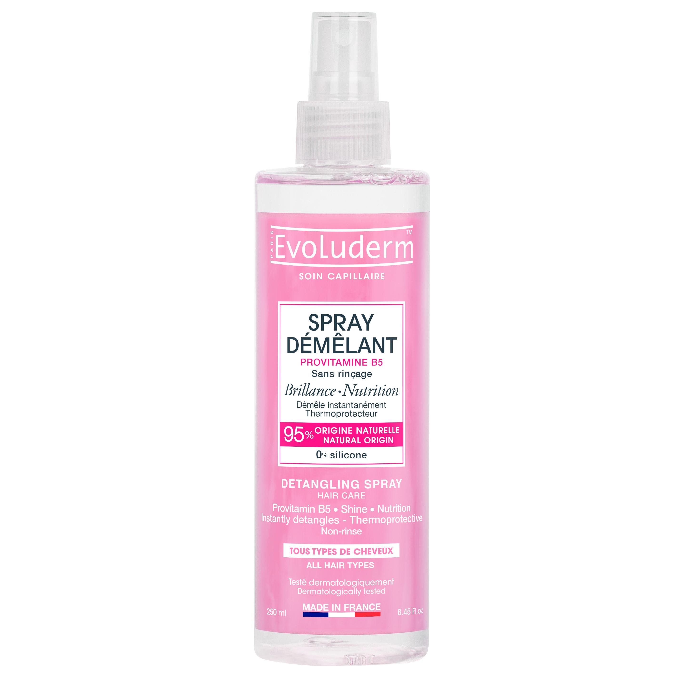EVOLUDERM Spray démêlant sans rinçage provitamine B5 tous types de cheveux 250ml