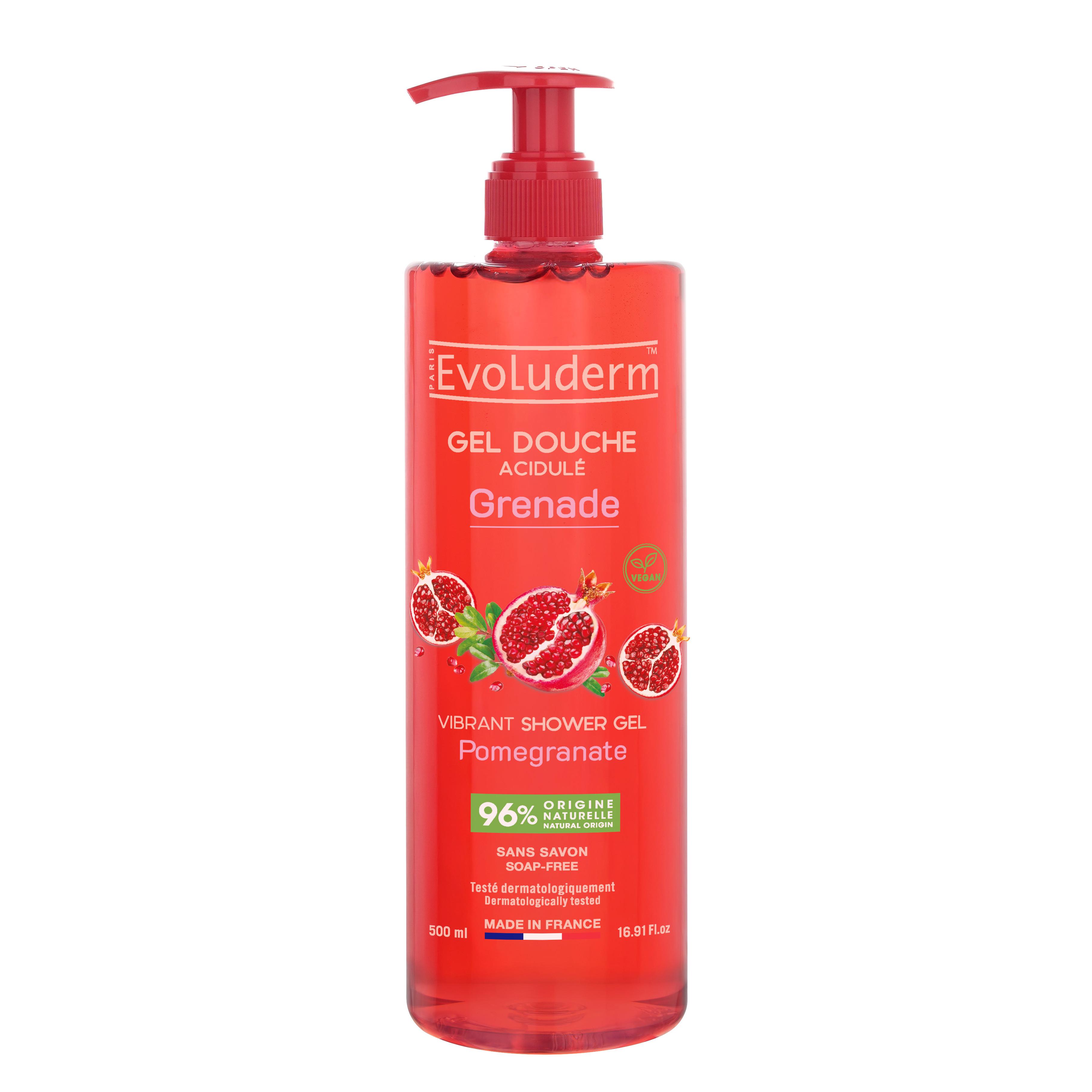 EVOLUDERM Gel douche à la grenade 500ml