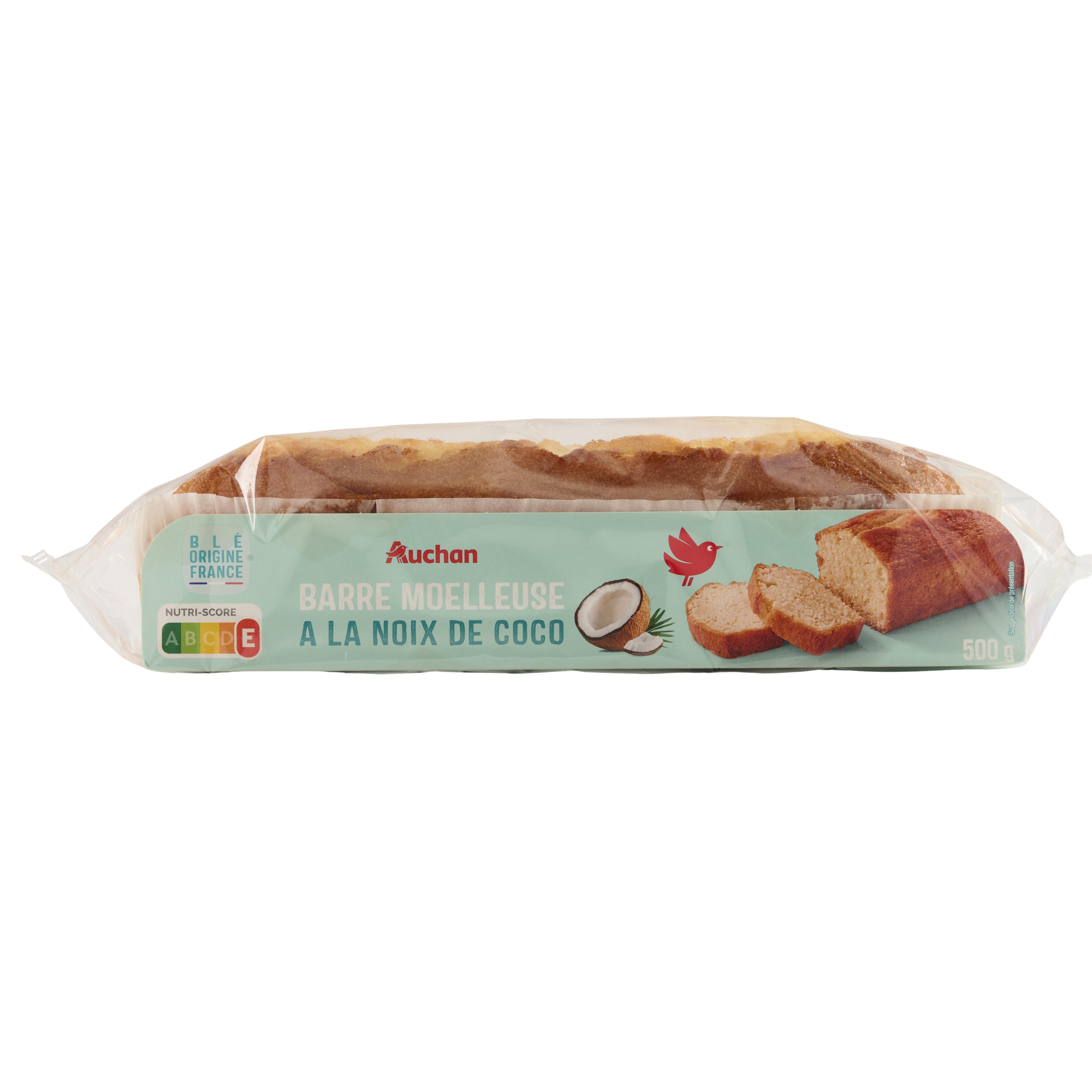 AUCHAN Barres à la noix de coco 500g