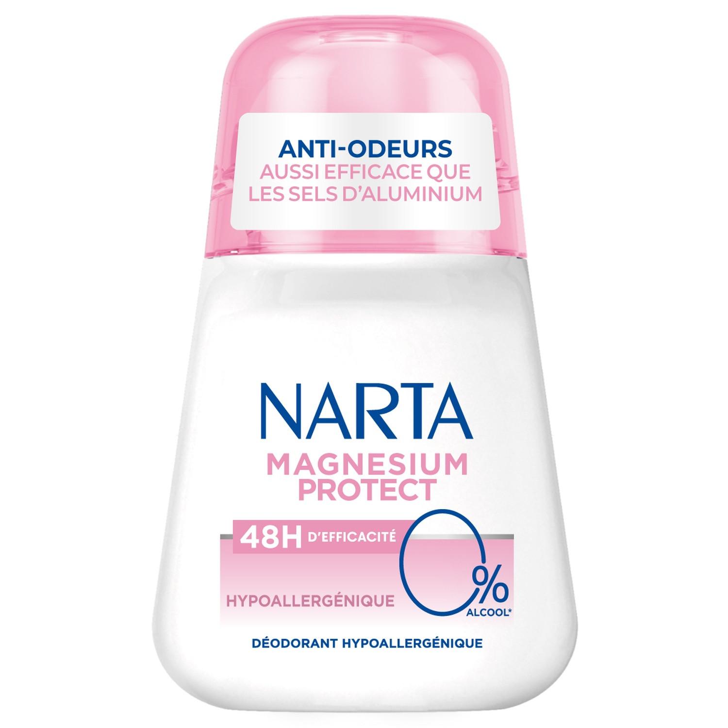 NARTA Déodorant bille magnésium protect 48H hypoallergénique 50ml