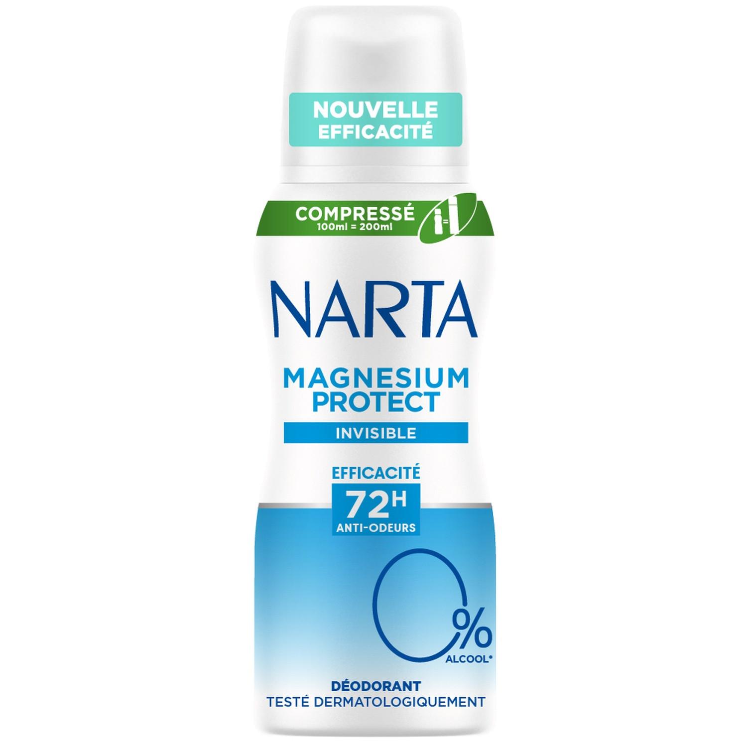 NARTA Magnésium Protect Invisible Déodorant spray compressé 72h 100ml