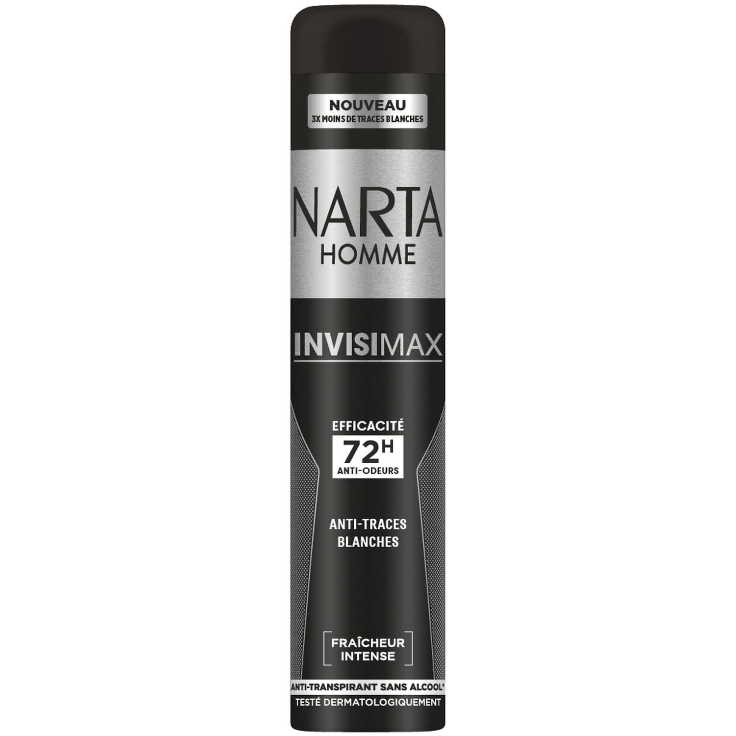 NARTA Homme Invisimax Déodorant spray 72H anti-traces blanches 200ml