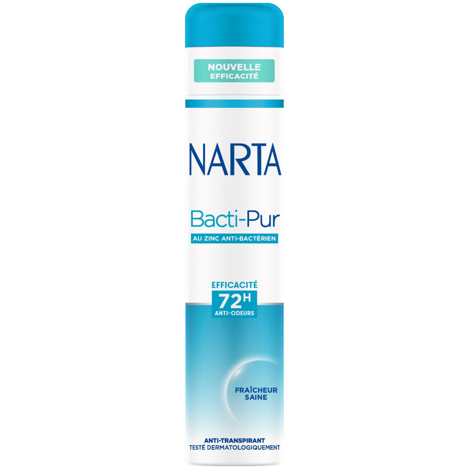 NARTA Déodorant Bacti-Pur 72h anti transpirant 200ml
